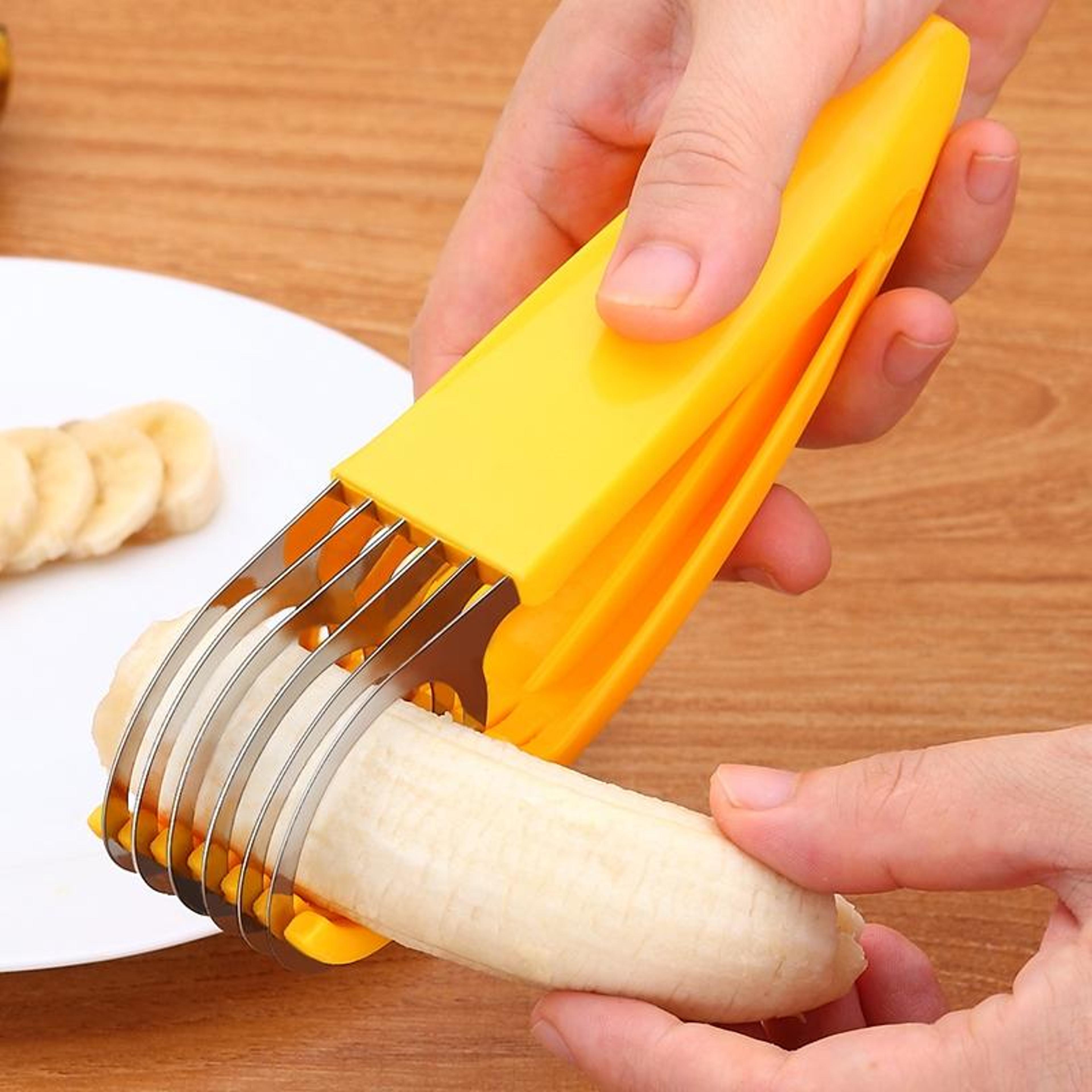 quick slice banana slicer cutter for fruit salad and snacks
