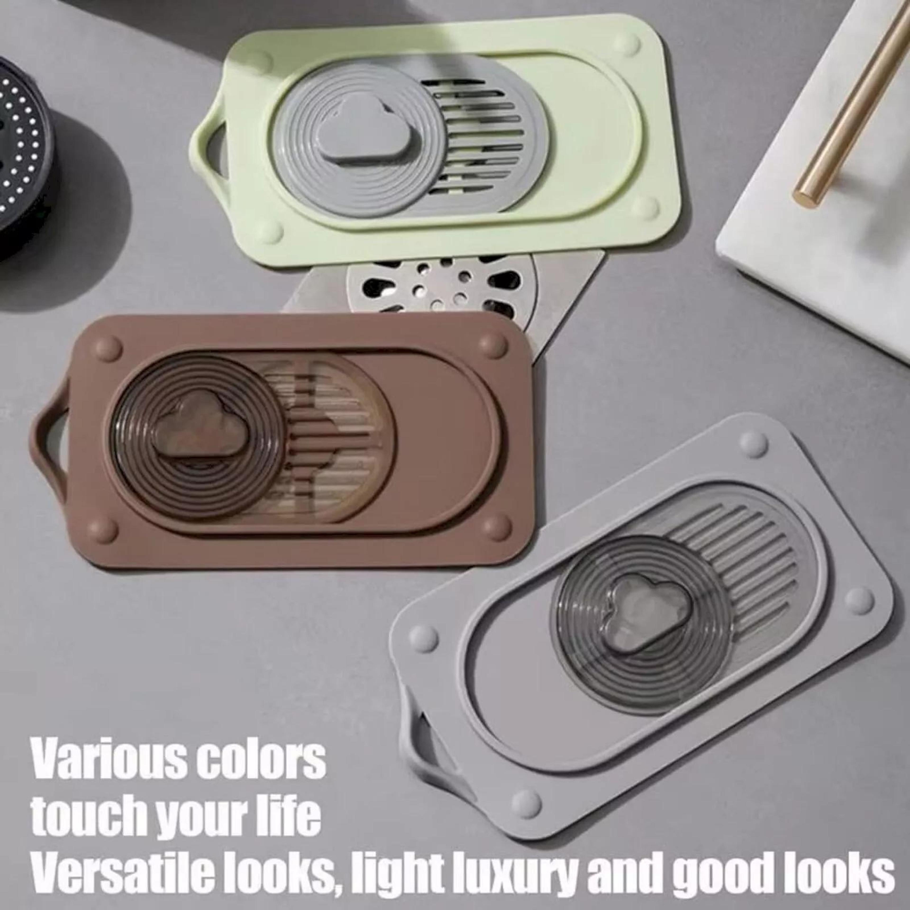 Sliding Drain Cover Silicone Sink Strainer Filter For Bathroom Kitchen Floor Drains 1