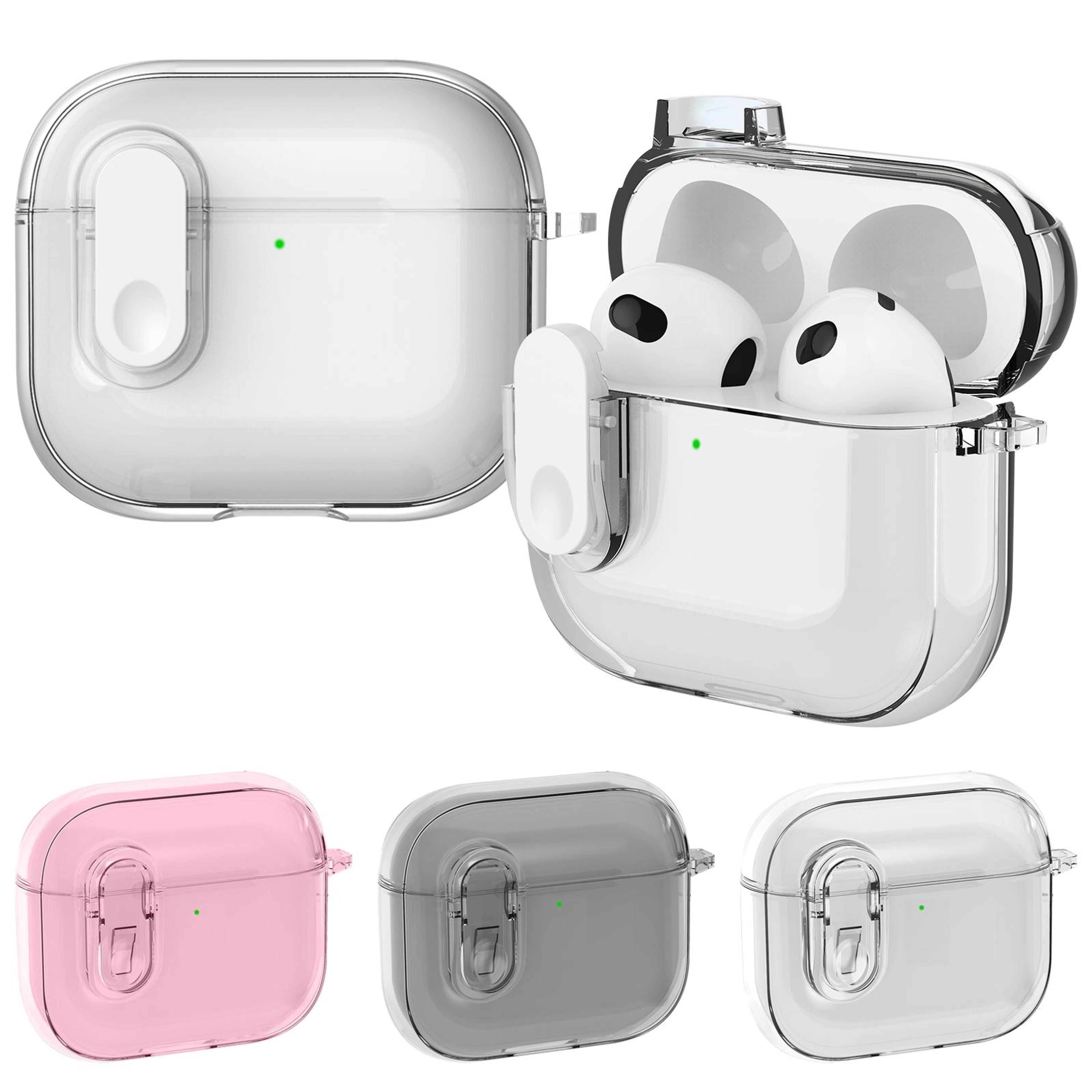 airpods transparent crystal case shockproof protective cover with ice crystal design