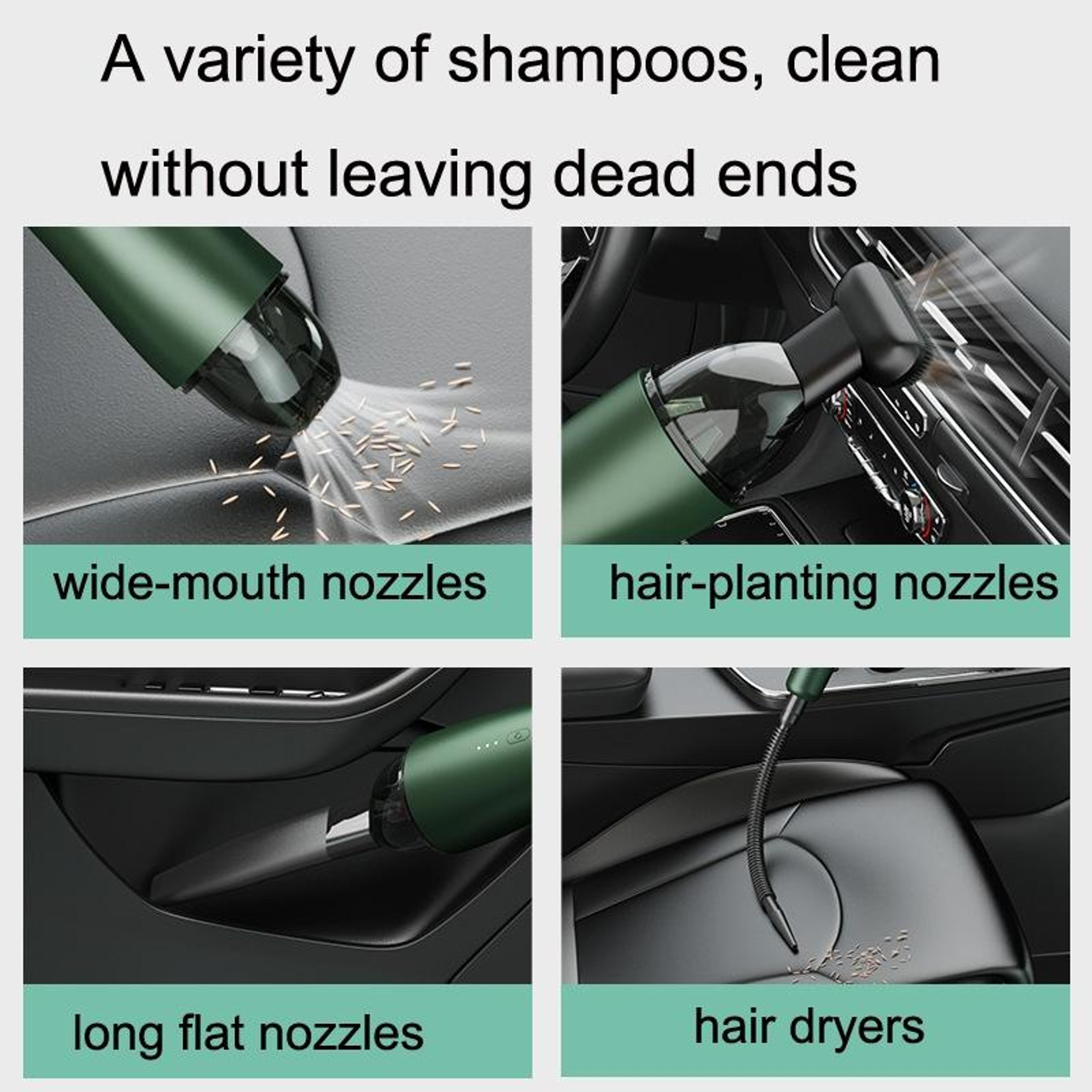 Portable Wireless Handheld Vacuum Cleaner High Power 6000Pa Car  Home Cleaner 3
