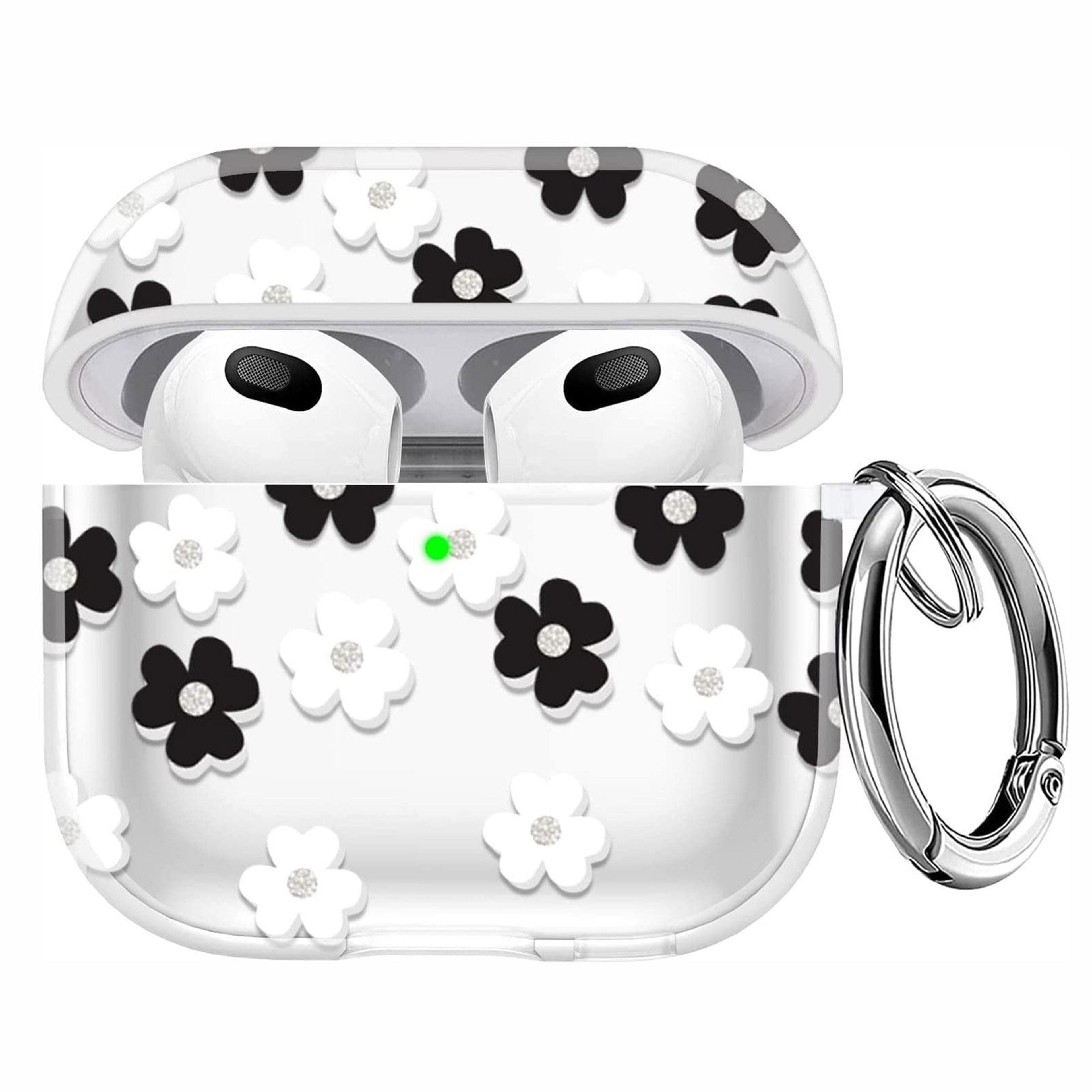 glitter floral airpods case protective cover