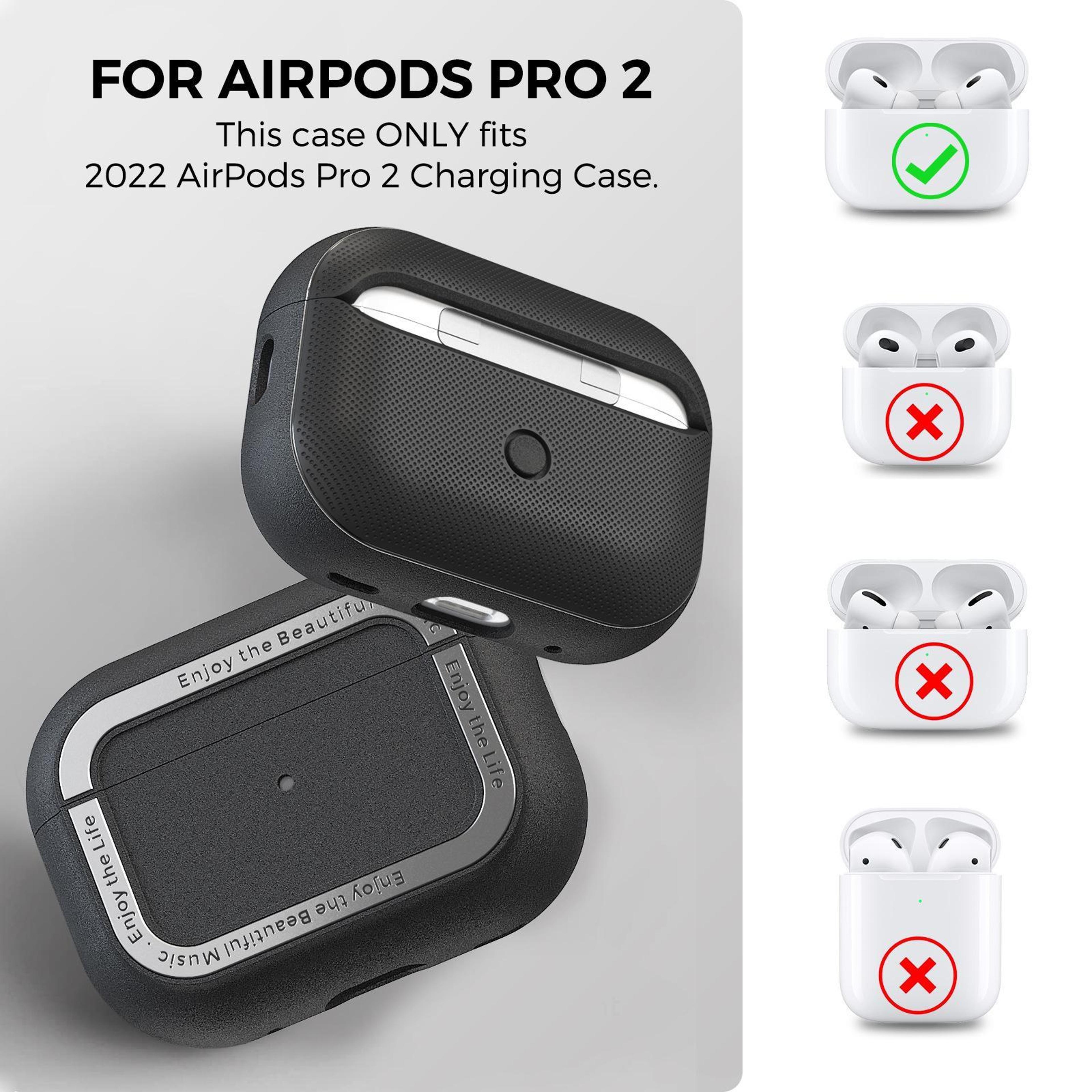 AirPods Pro Case With Dual Lanyard TPU Aluminum Protective Cover 2