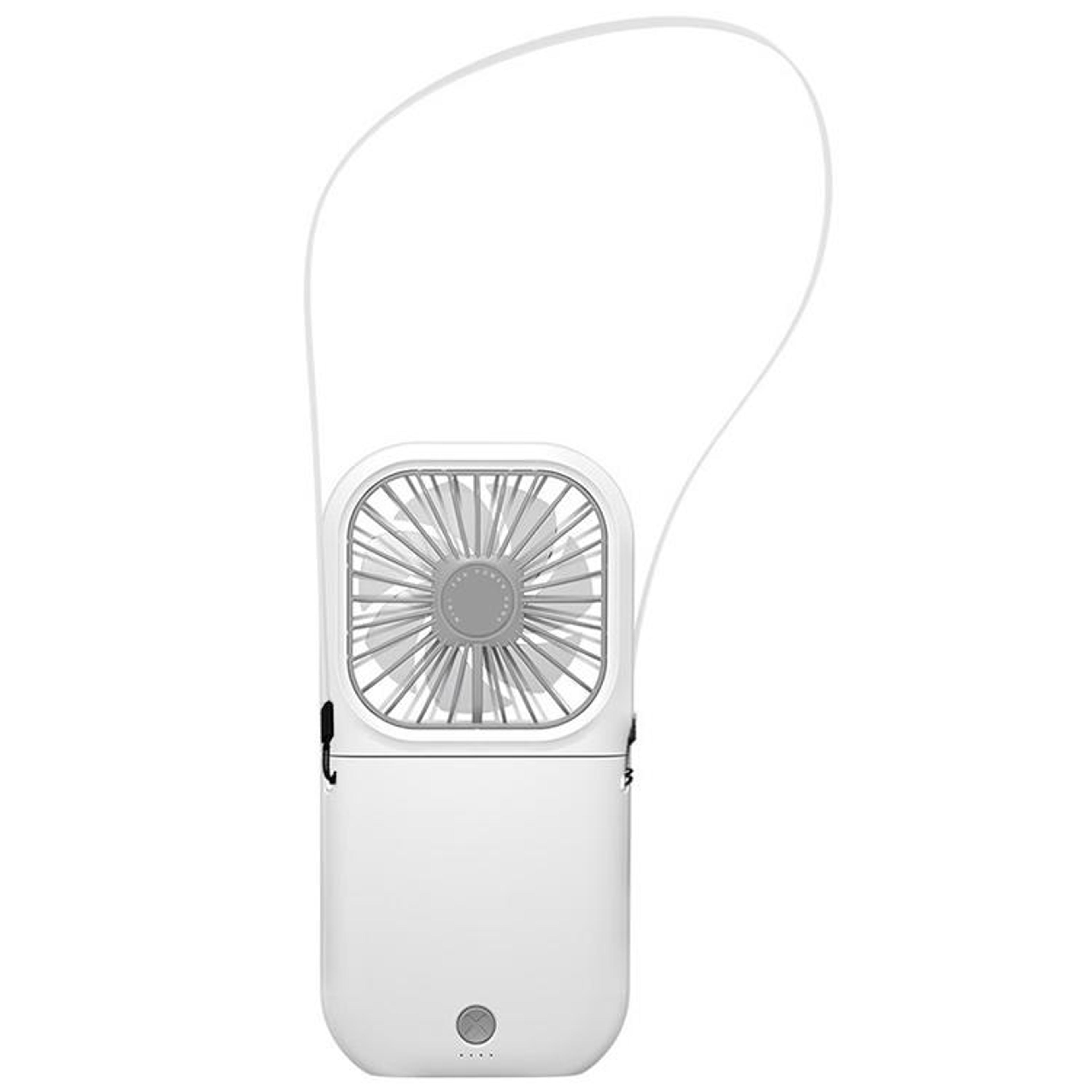3in1 Portable Neck Fan With Power Bank Quiet USB Rechargeable Foldable Cooling Fan 16
