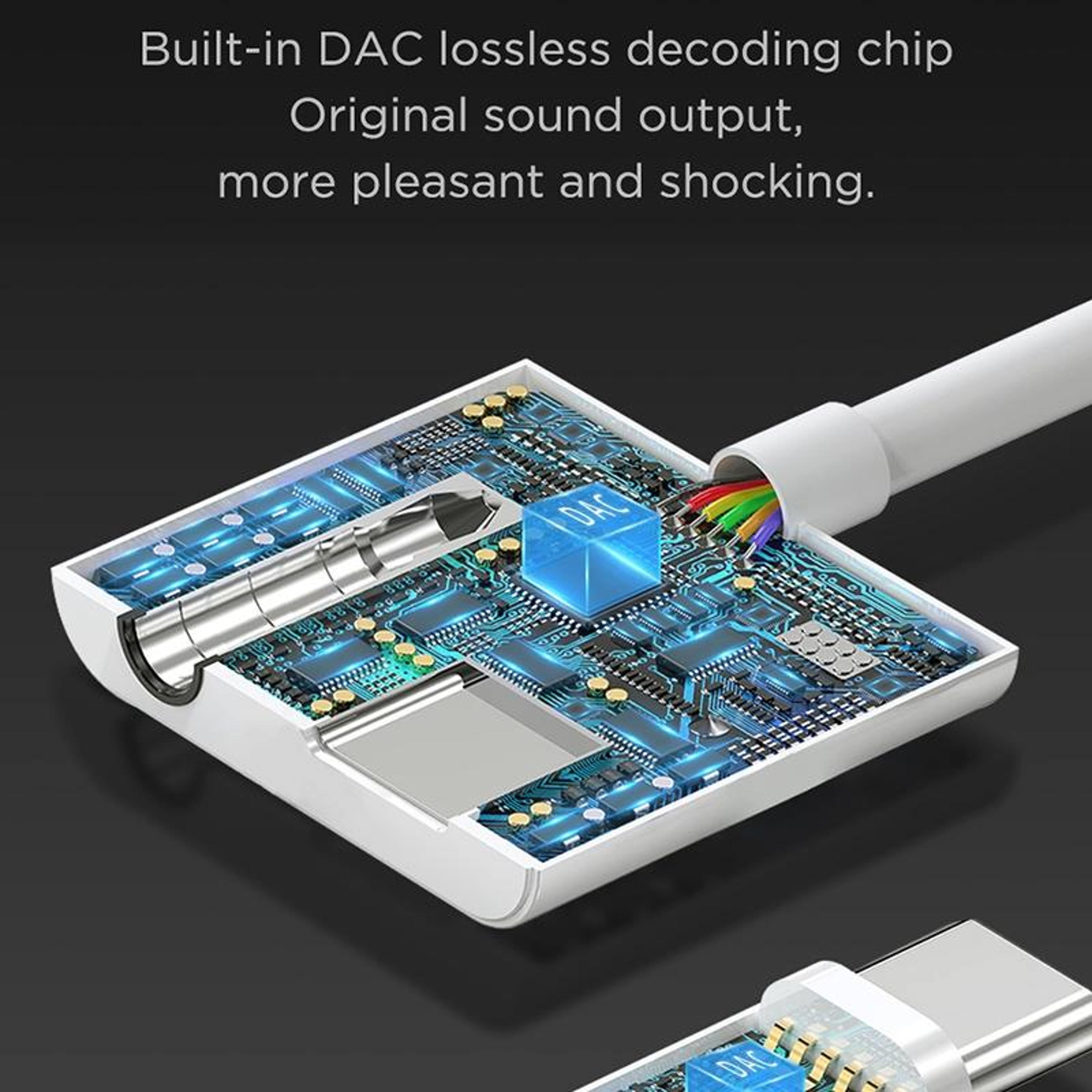 USB C To 35mm Audio Adapter With Charging Splitter For Headphones And Calls 2