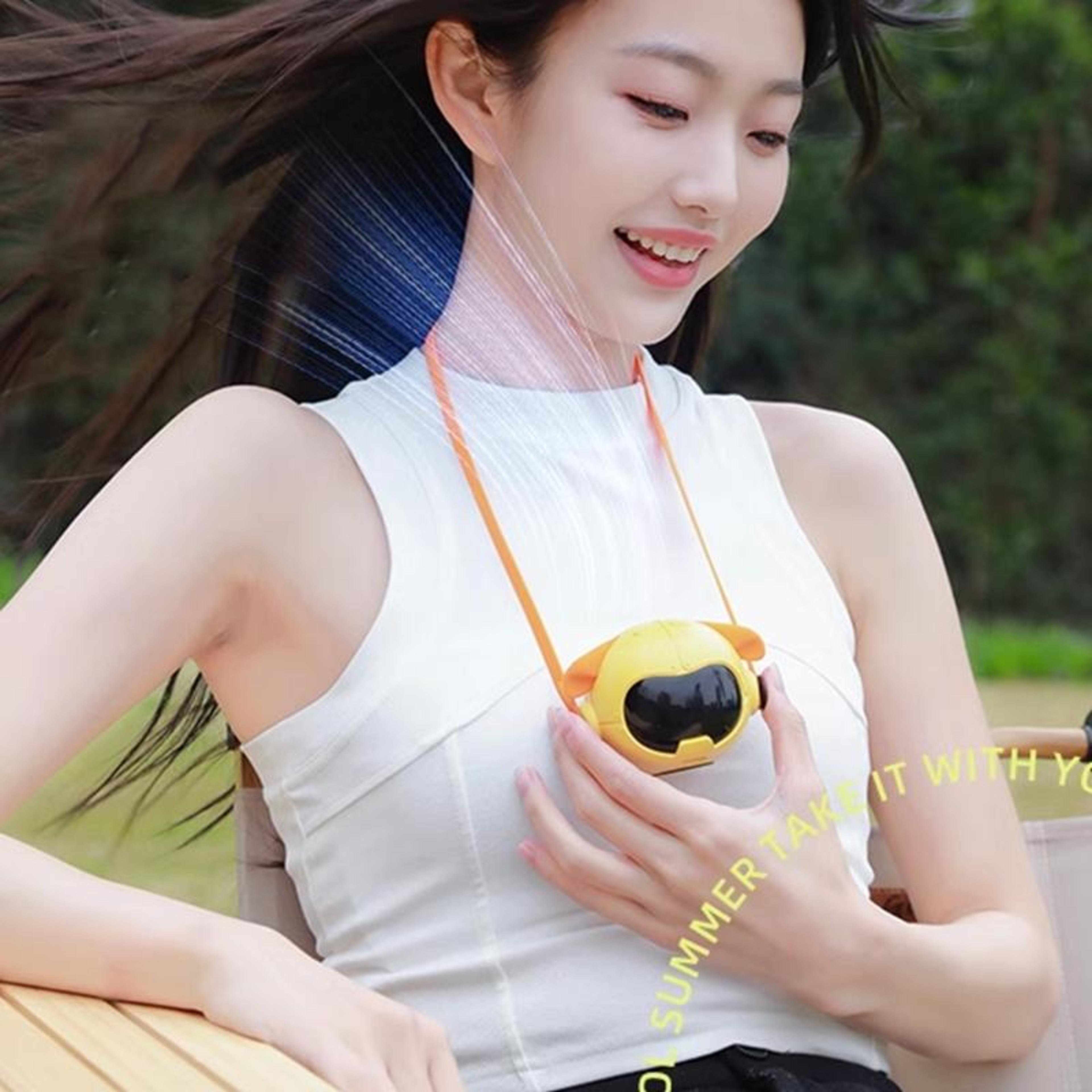 Portable Neck Fan Hands Free Rechargeable Personal Cooling Fan For Outdoor Travel 5