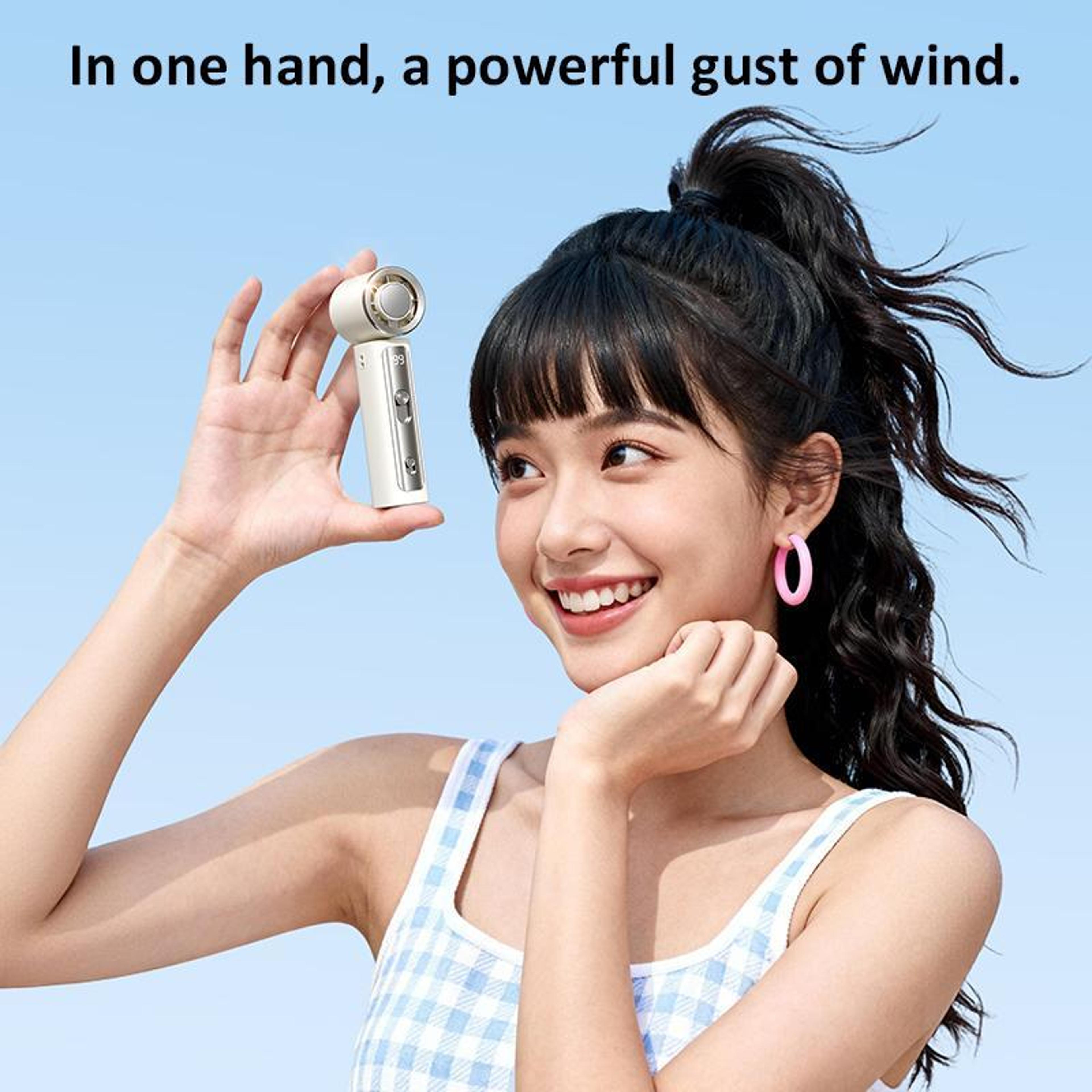 Portable Cooling Fan Mini Handheld Fan Rechargeable Personal Cooling Device With Digital Display 9