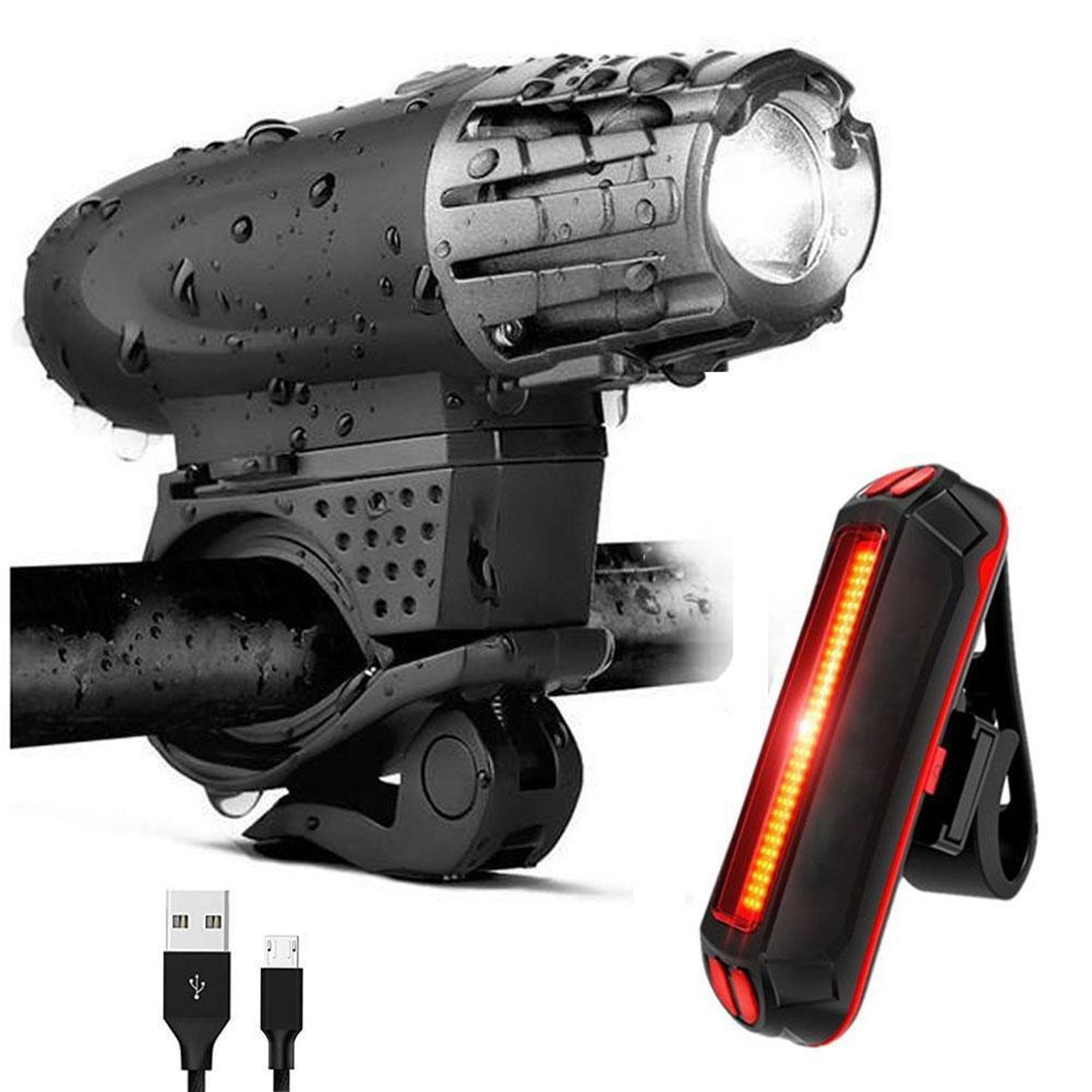 USB Rechargeable Bike Light Waterproof Mountain Bike Safety Warning Light 1