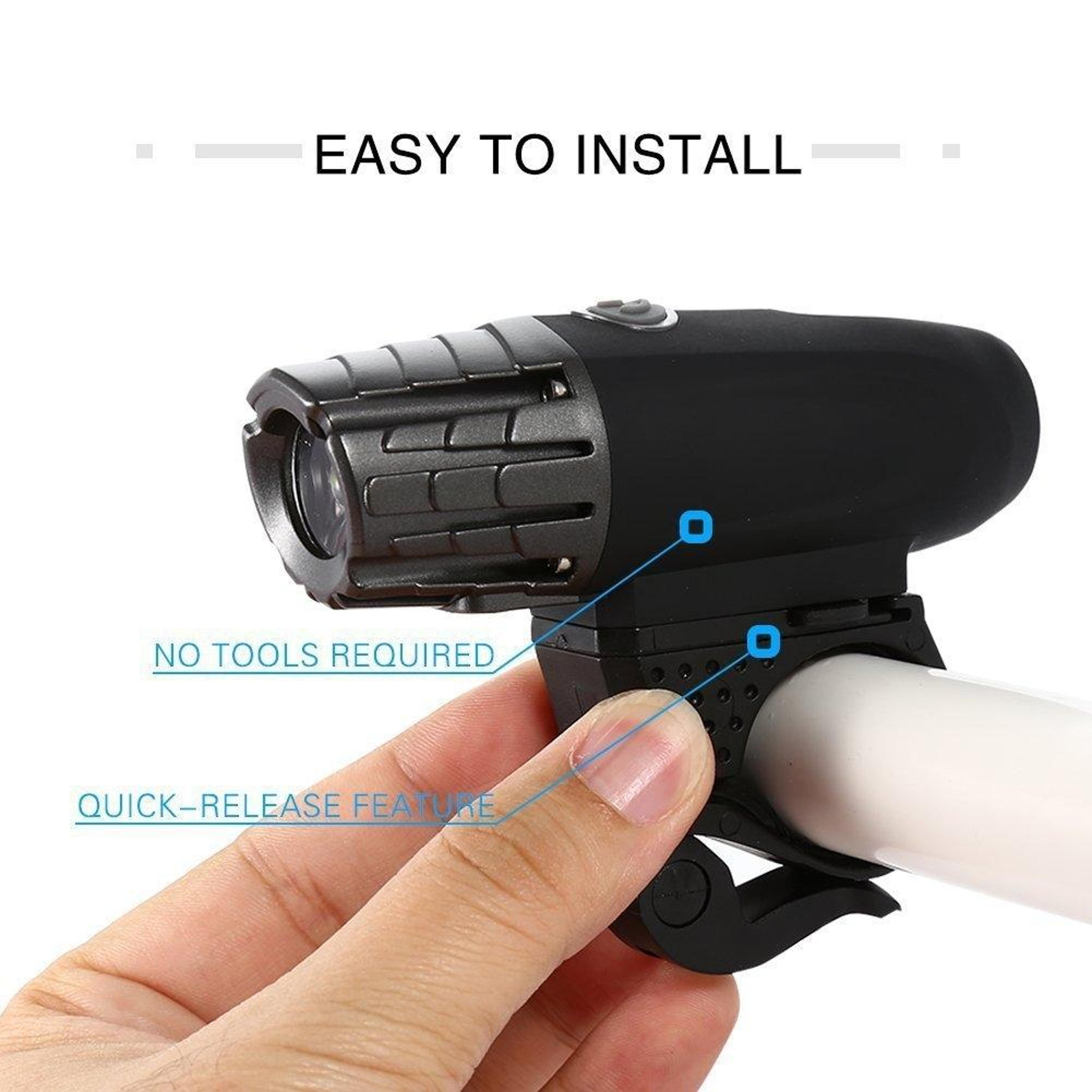 USB Rechargeable Bike Light Waterproof Mountain Bike Safety Warning Light 7