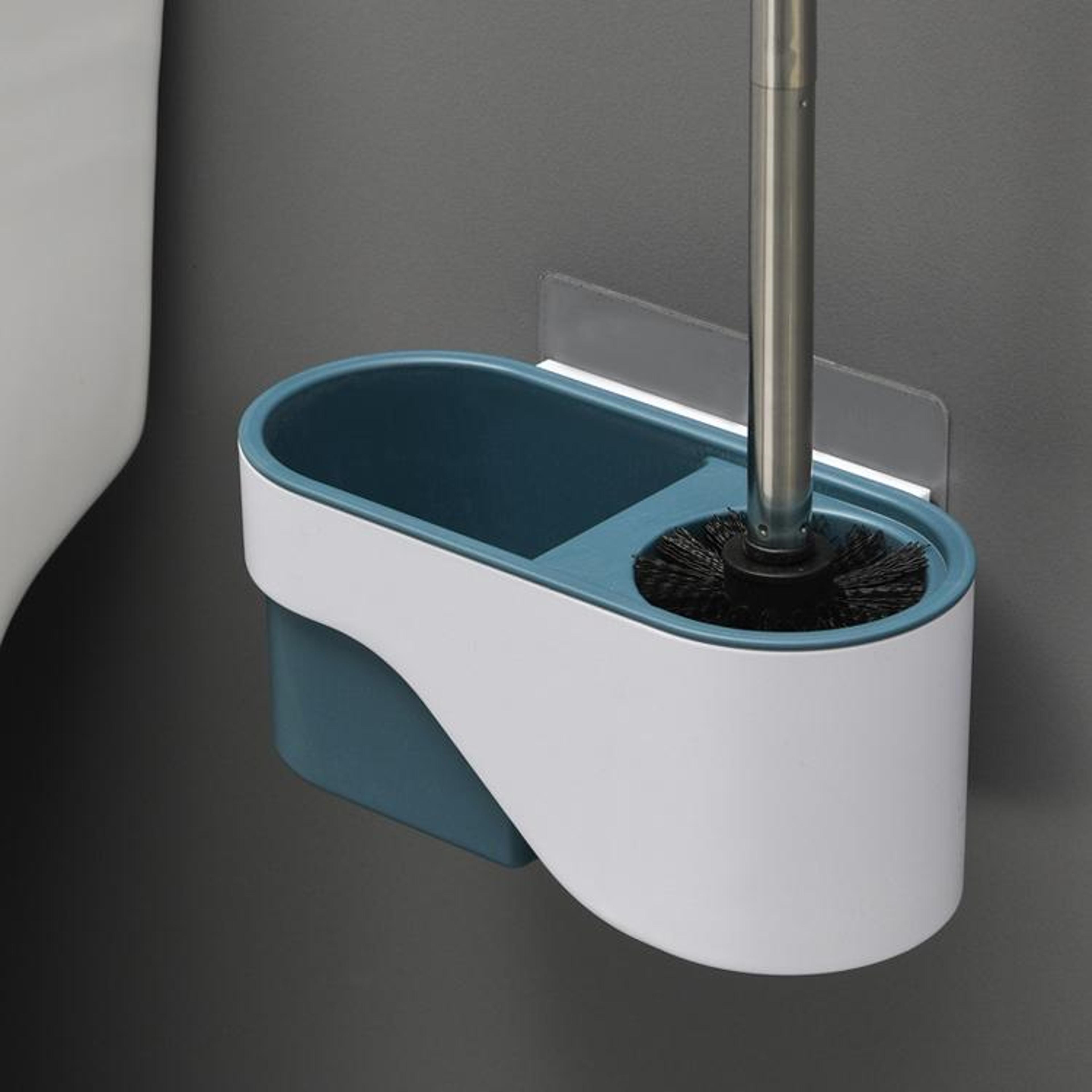 wall mounted toilet brush with long handle no drill bathroom cleaning brush set