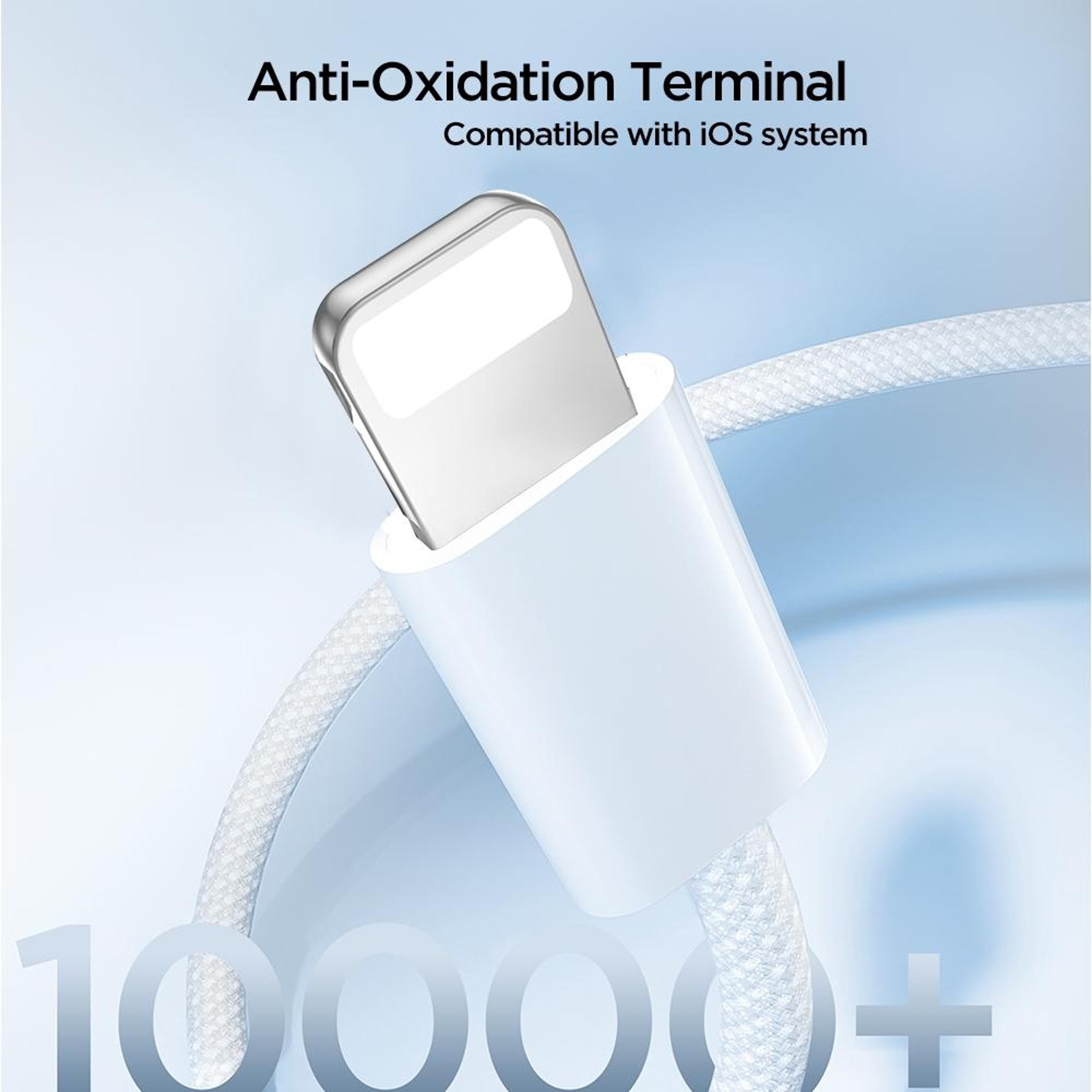 30W Fast Charging USB C To Lightning Cable Braided Durable Type C To 8 Pin Data Cable 3