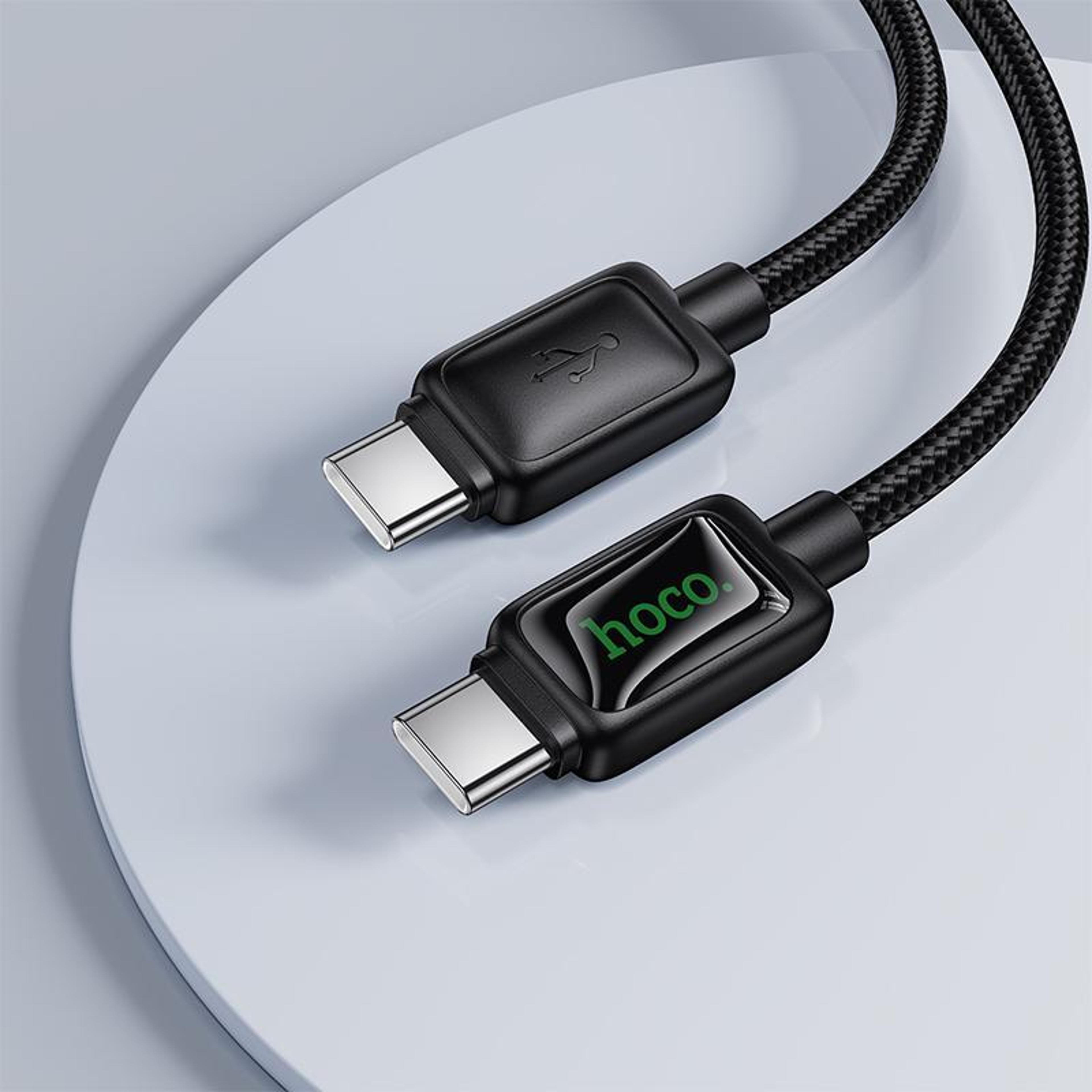 60W USB C Fast Charging Cable With LED Durable Nylon 2