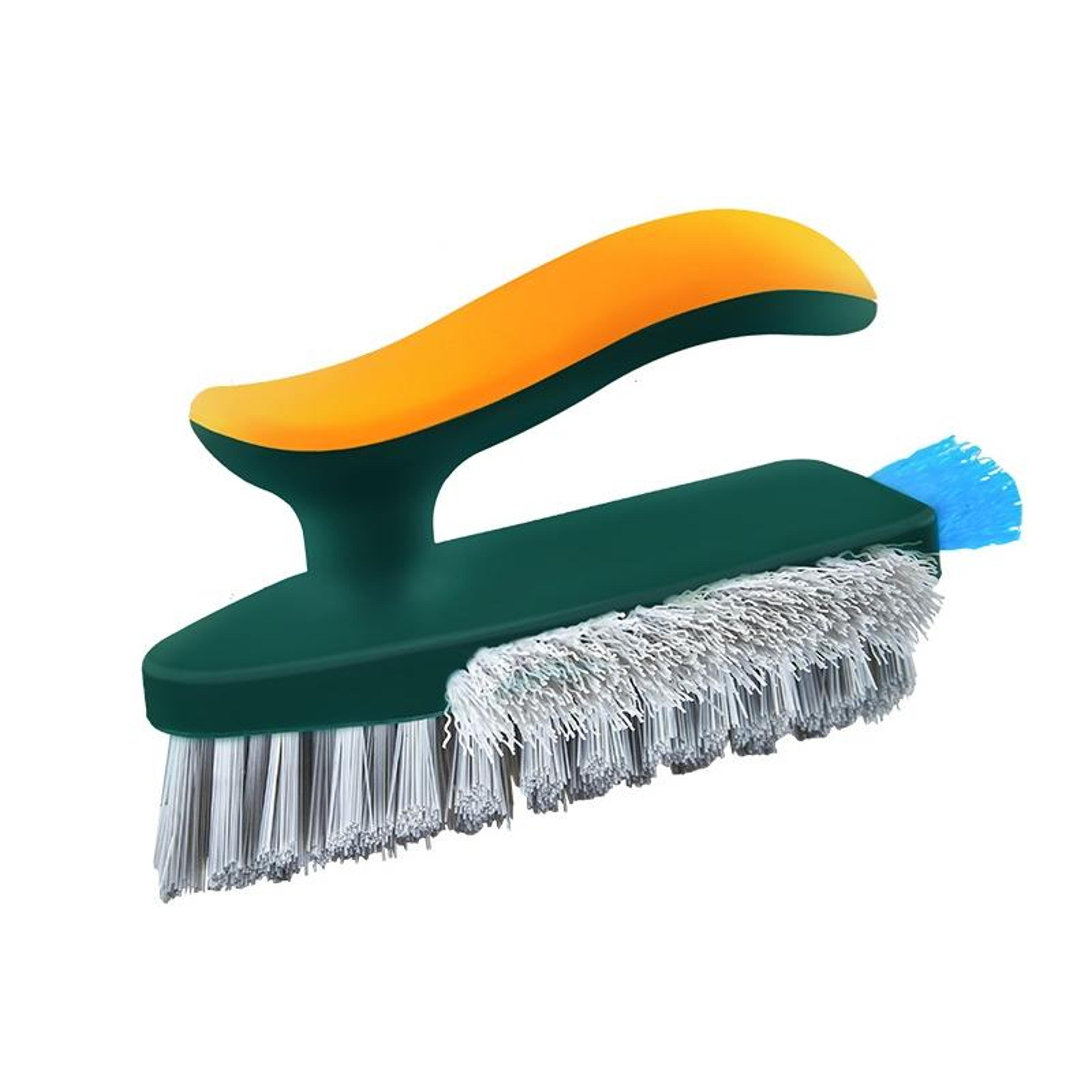 deep reach bathroom corner cleaning brush for tile grout and crevice scrubbing