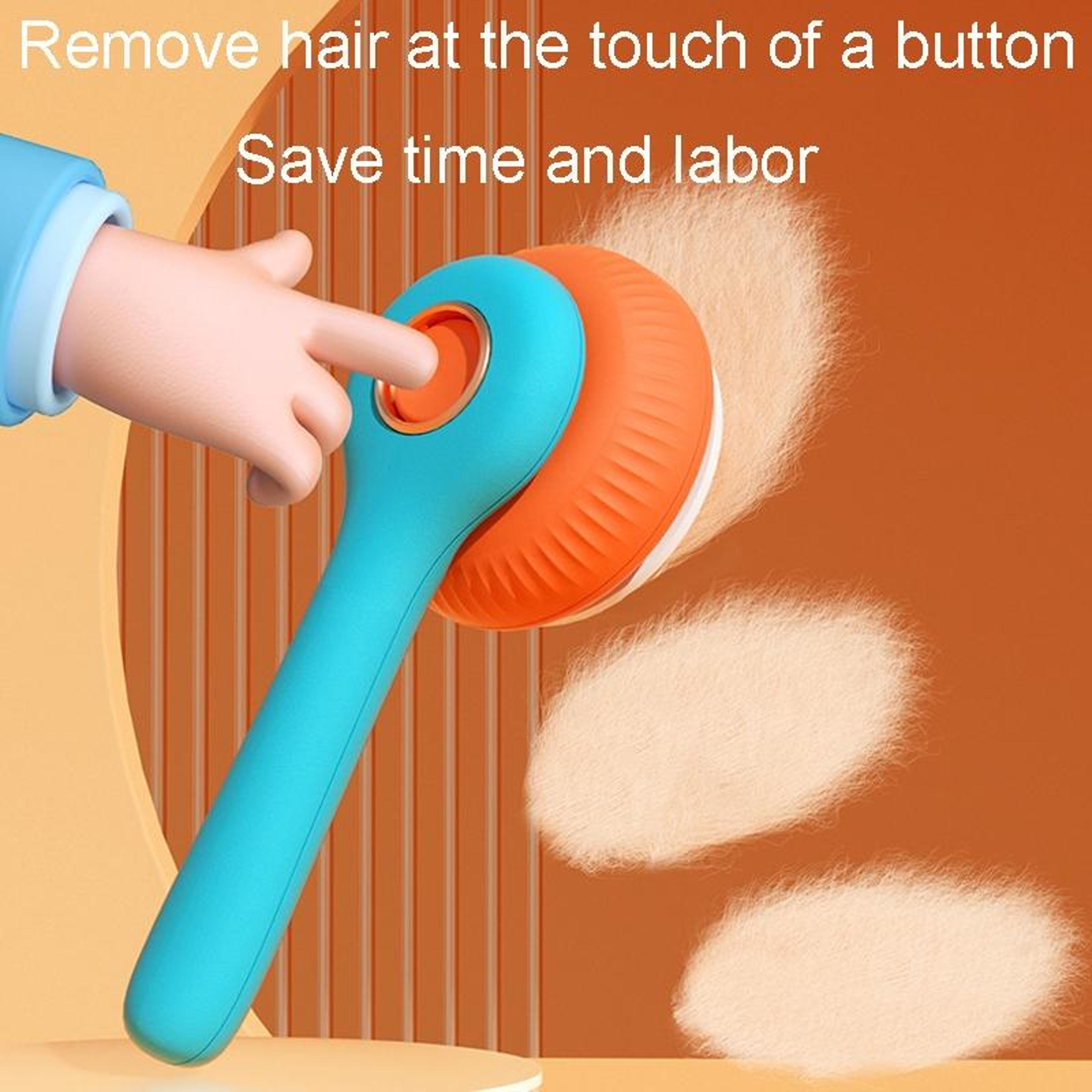 SelfCleaning Pet Grooming Comb For Cats  Dogs With Stainless Steel Needles 9