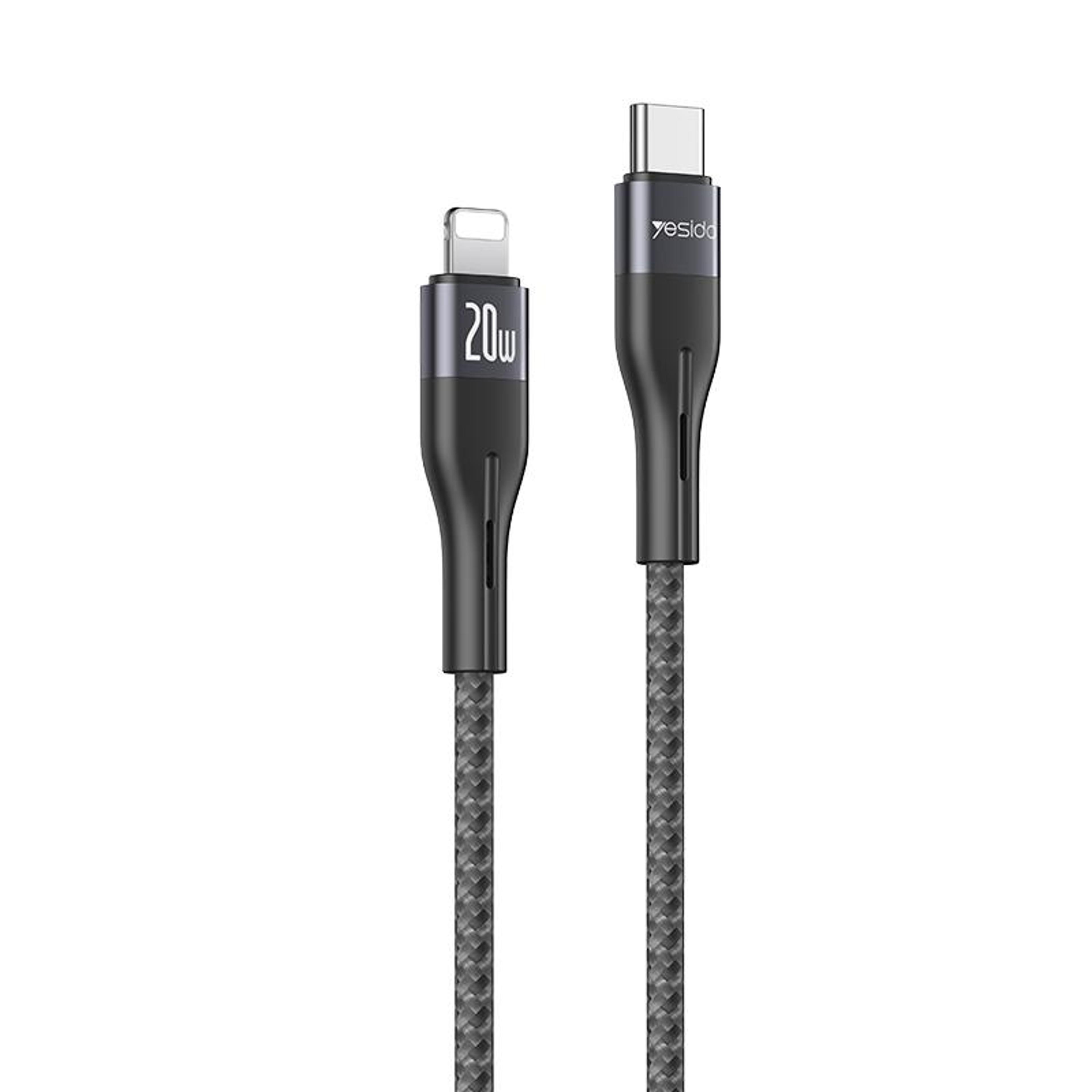 20w fast usb c to lightning cable braided charging data cable
