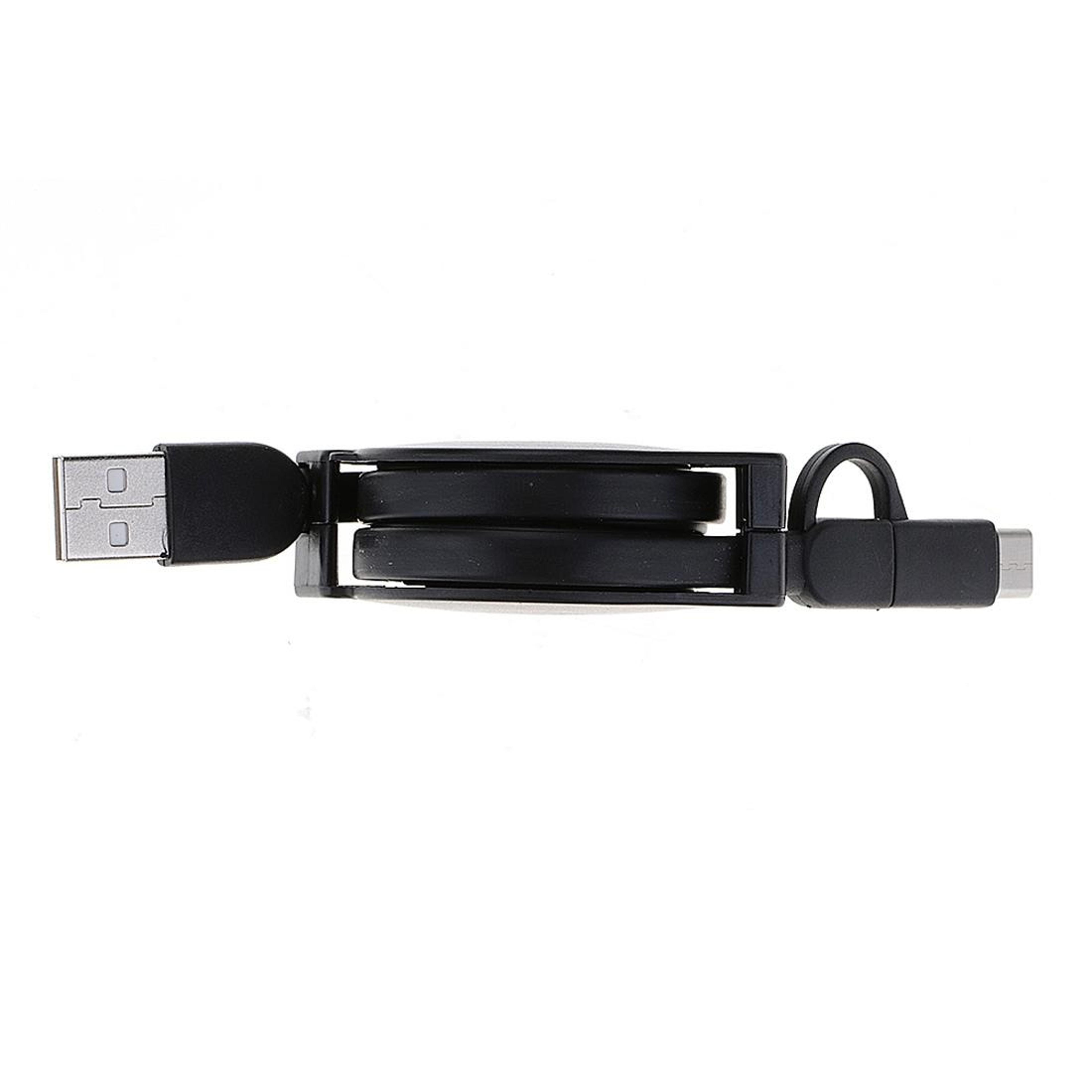 Retractable 2 In 1 USB Cable 1m Fast Charging Micro USB To Type C Cable 4