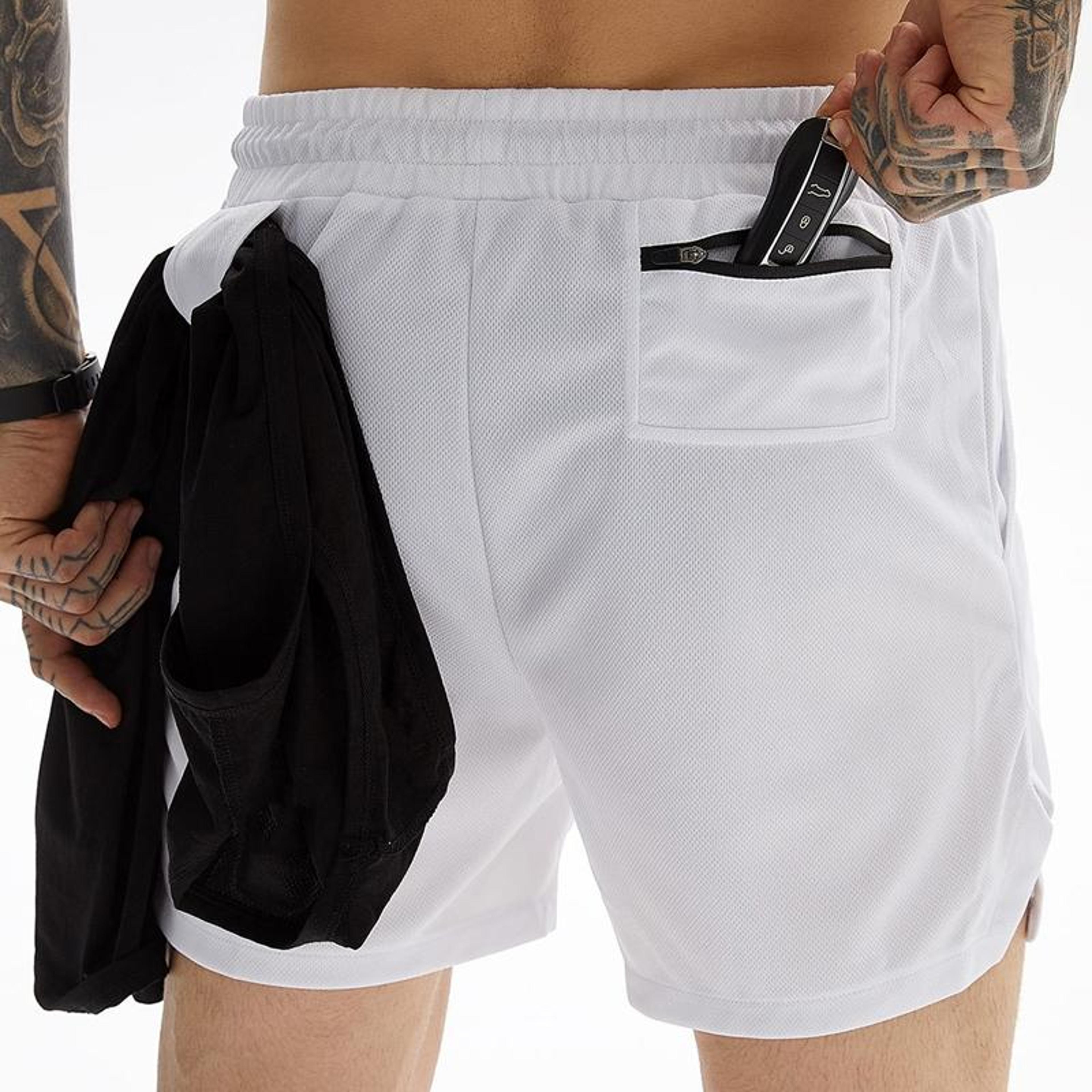 Men Quick Dry Athletic Shorts With Towel Loop Breathable Gym Running Shorts 2