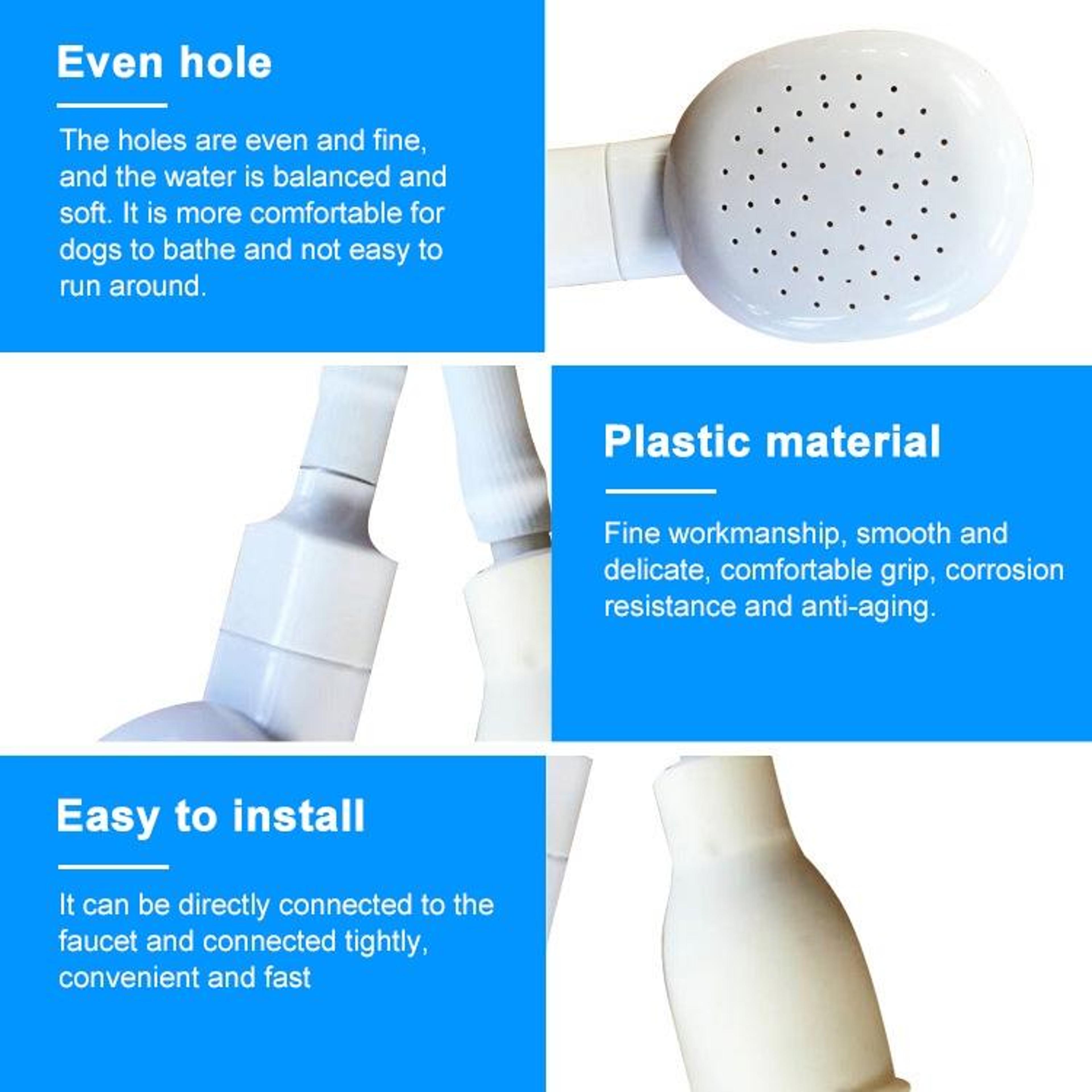 High Pressure Round Handheld Shower Head Water Saving Bathroom Sprayer 4