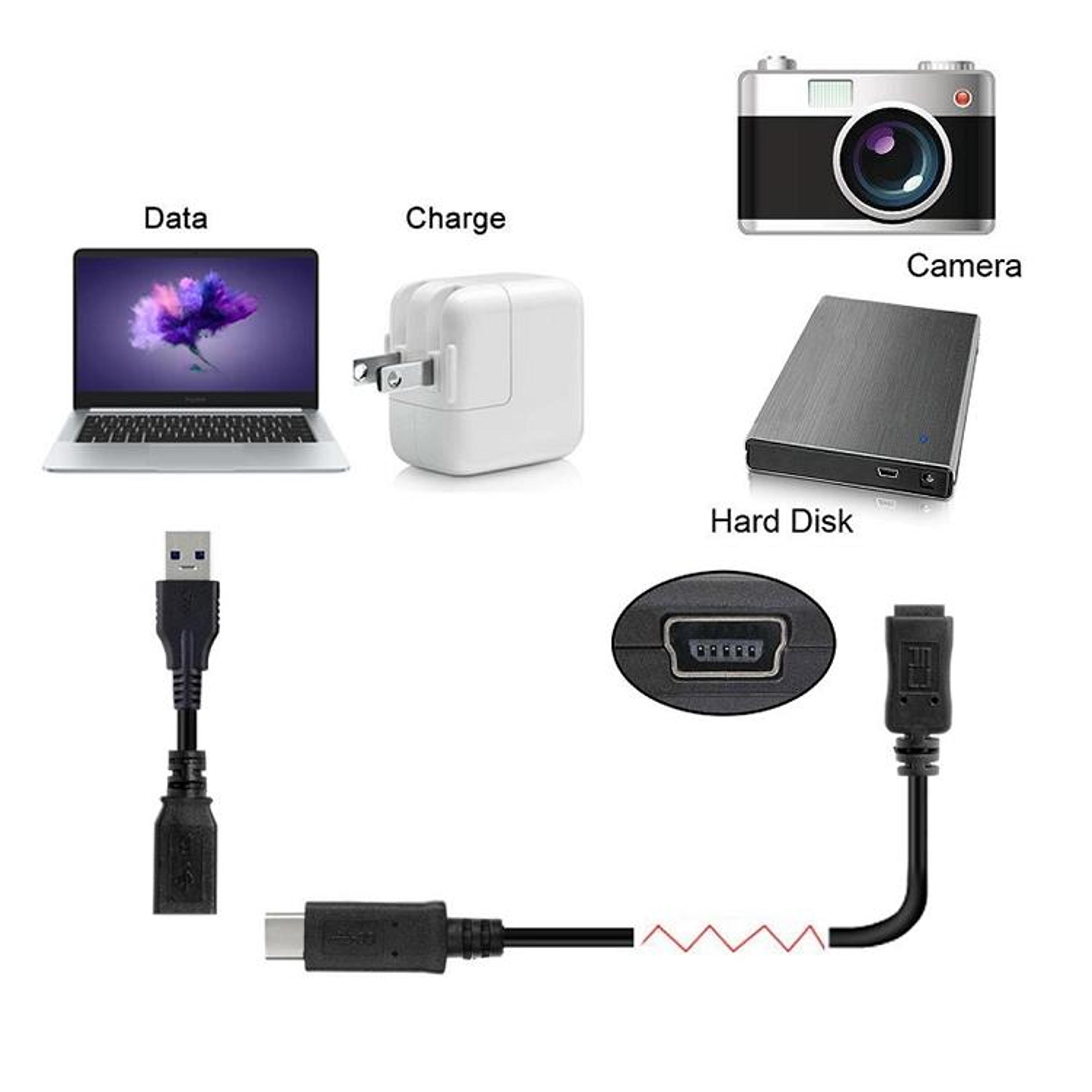 USB C To Micro USB Adapter Cable 20cm Fast Data Sync Converter 1