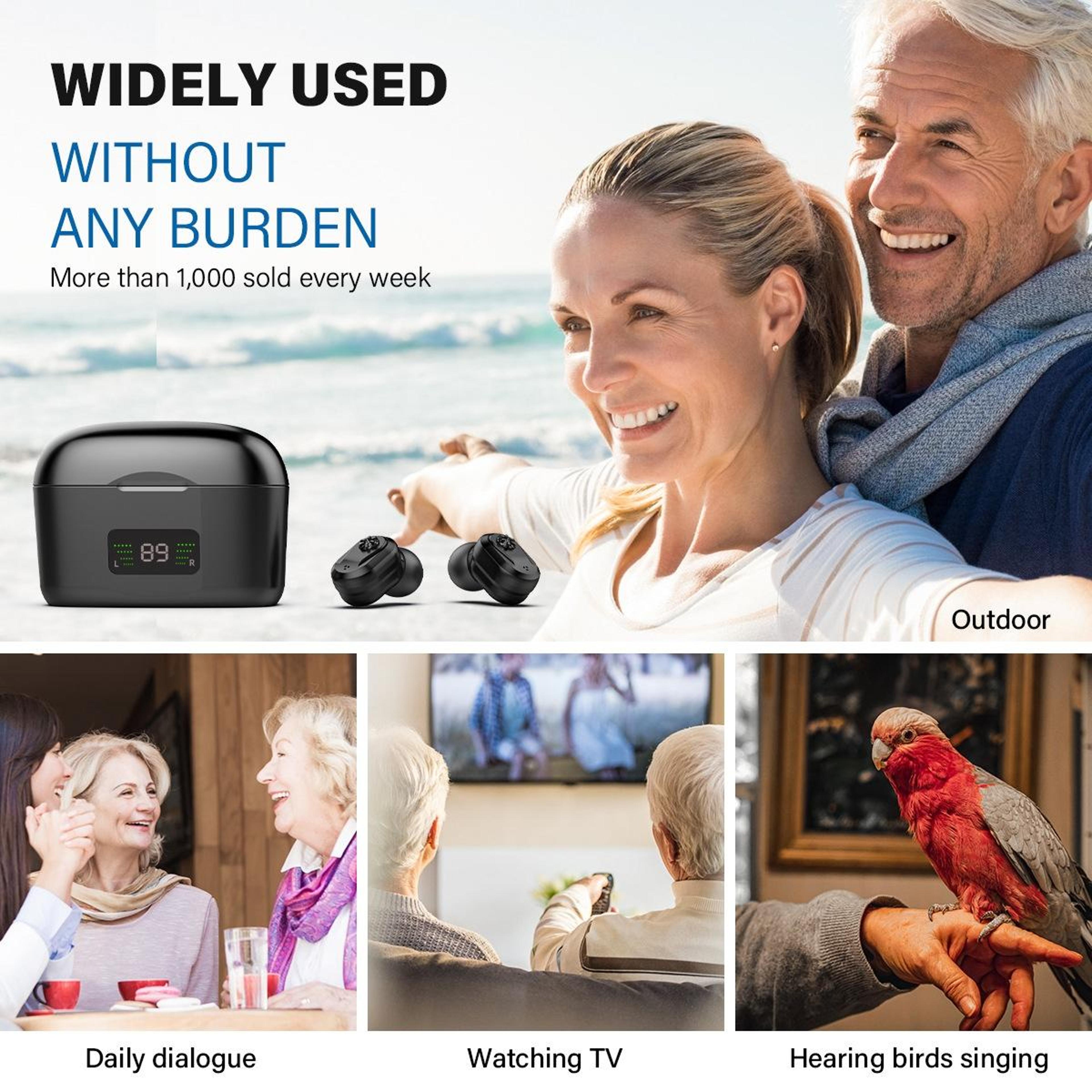 Invisible Digital Hearing Aid Earbuds Rechargeable Sound Amplifier With Noise Reduction 2