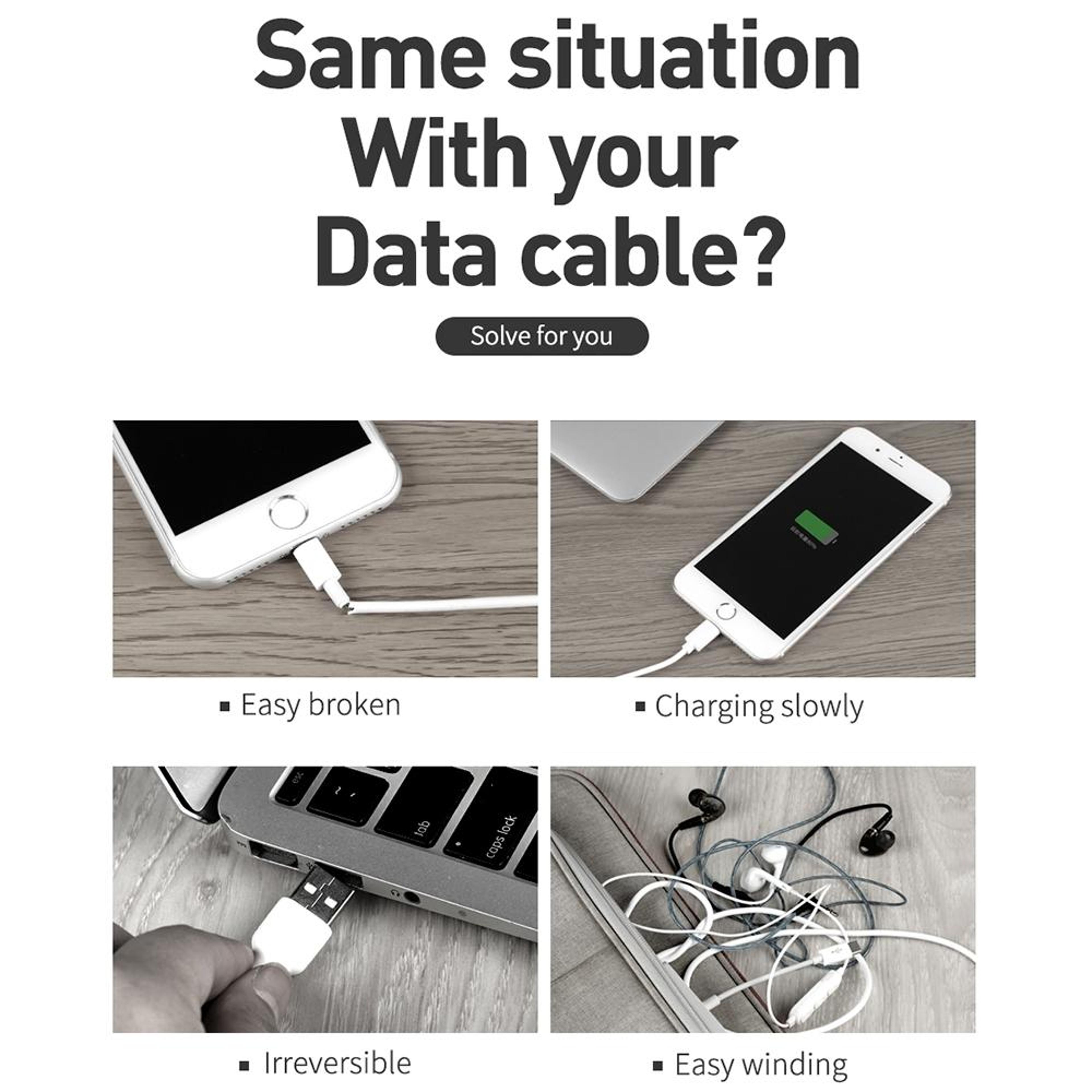 LED Type C To USB Fast Charging Cable QC40 Sync Cable 9