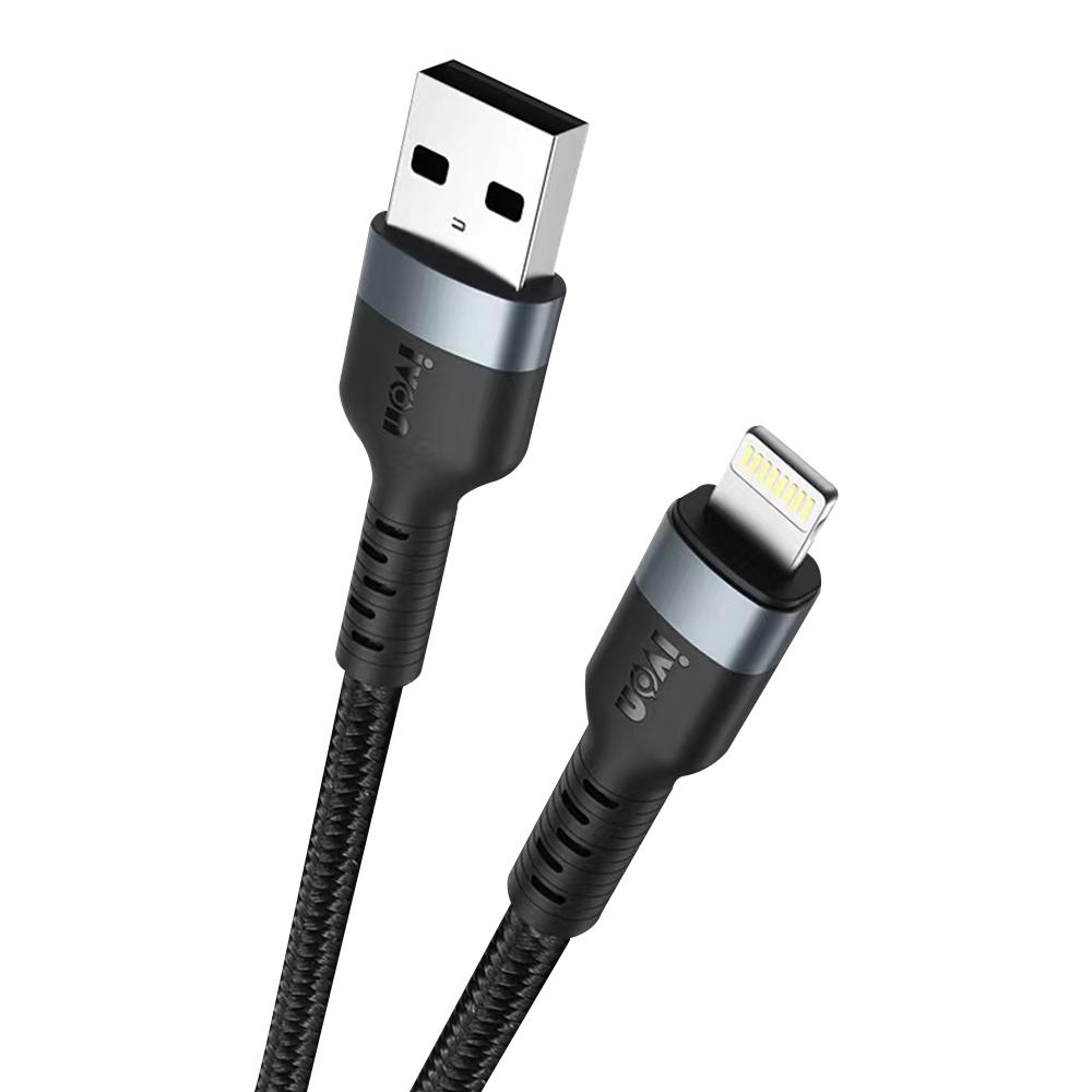 nylon braided usb to lightning cable 12w fast charging durable charger