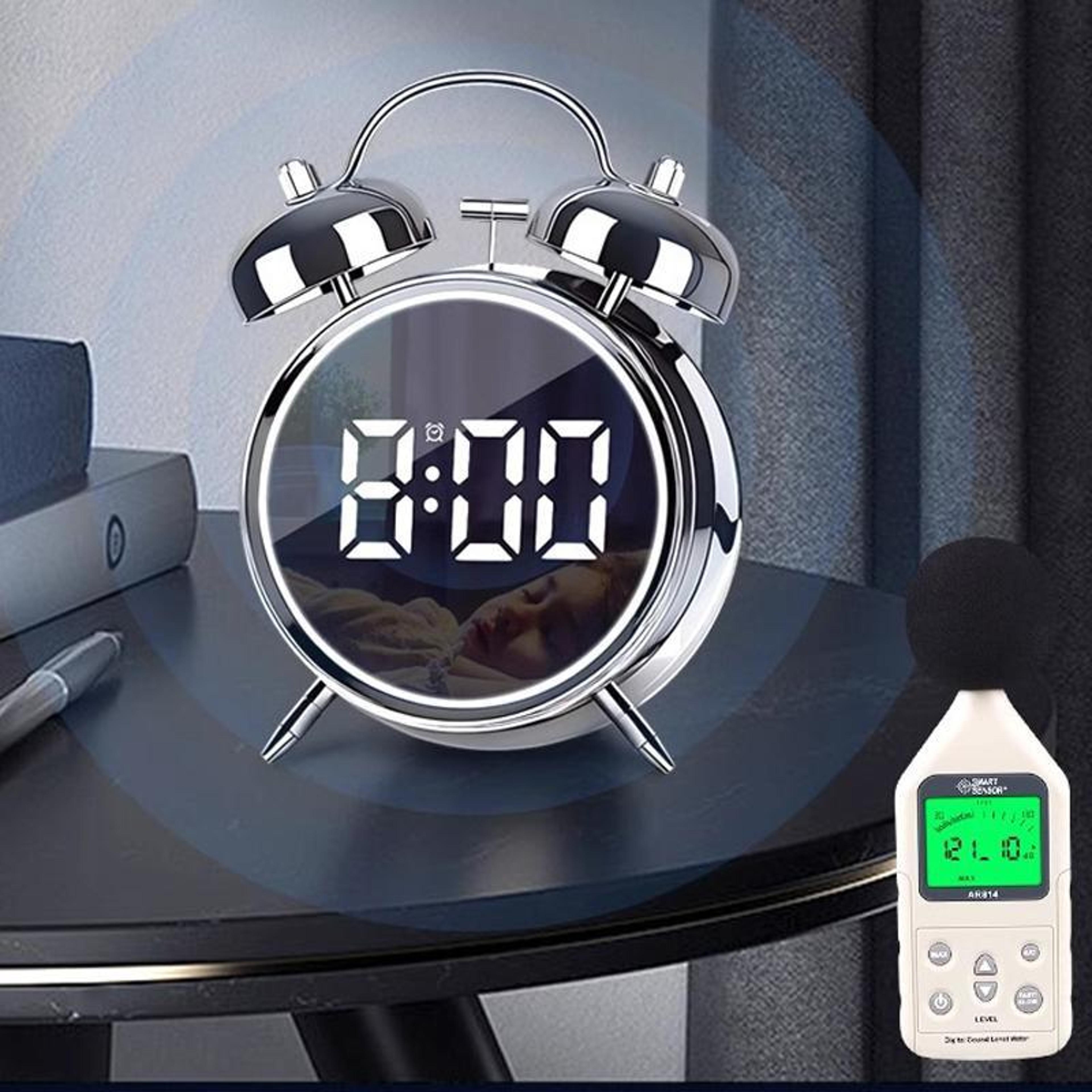 led alarm clock with night light loud alarm plug in digital bedside clock