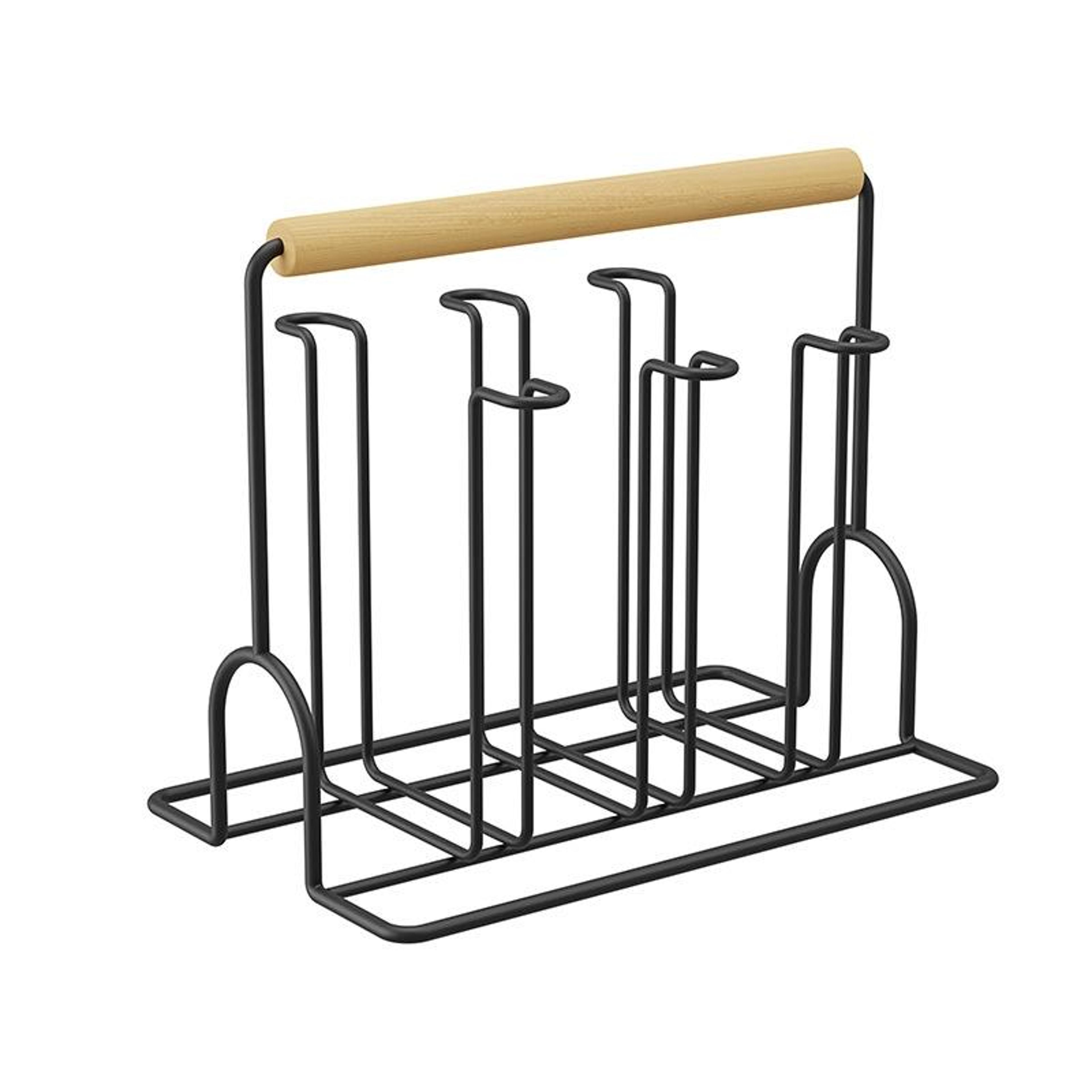 beech wood cup drying rack glass cup holder kitchen organizer rack