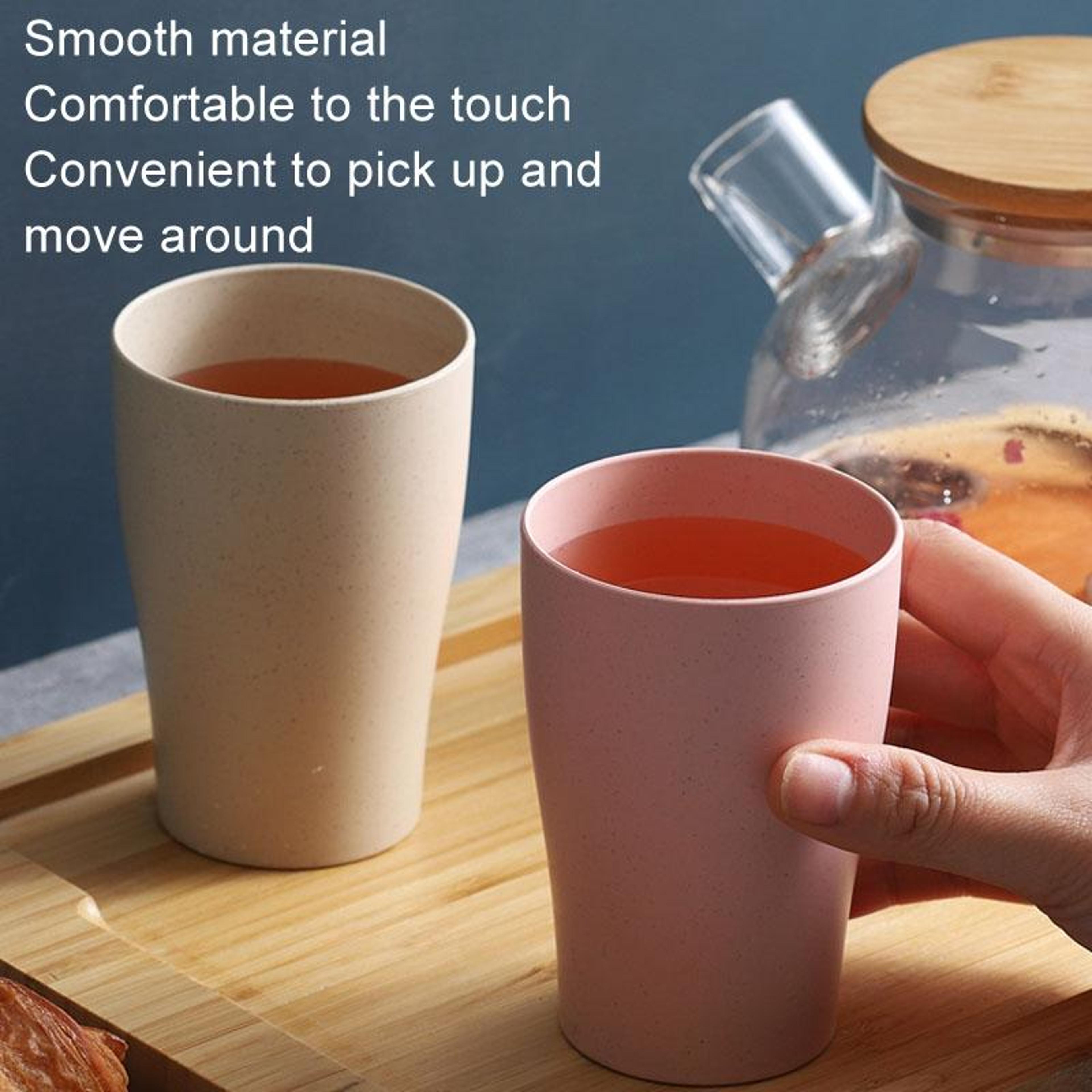 Eco Wheat Straw Travel Toothbrush Cup Set Unbreakable Portable Bathroom Cups 2