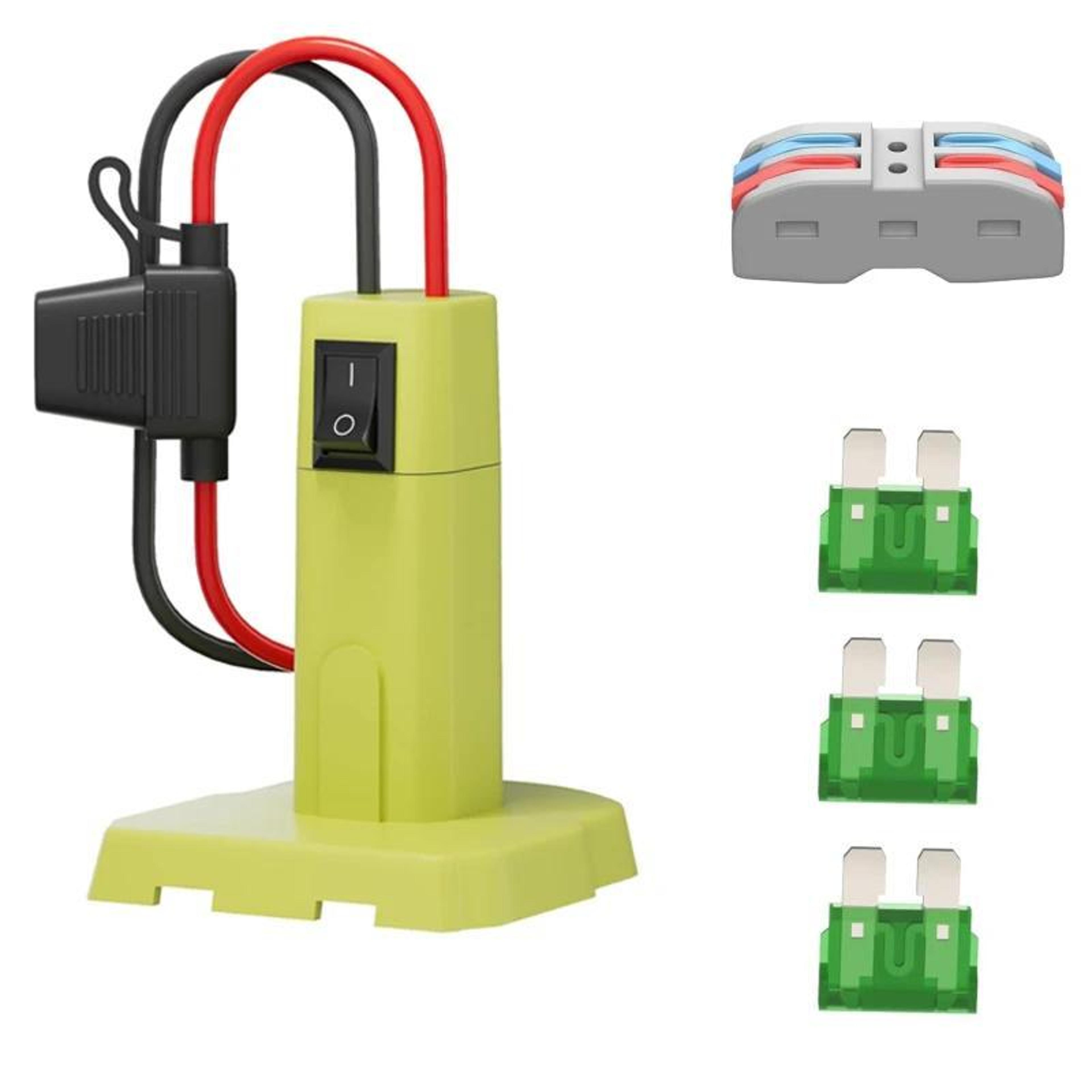 ryobi battery adapter power wheels diy converter kit switch fuse  wire