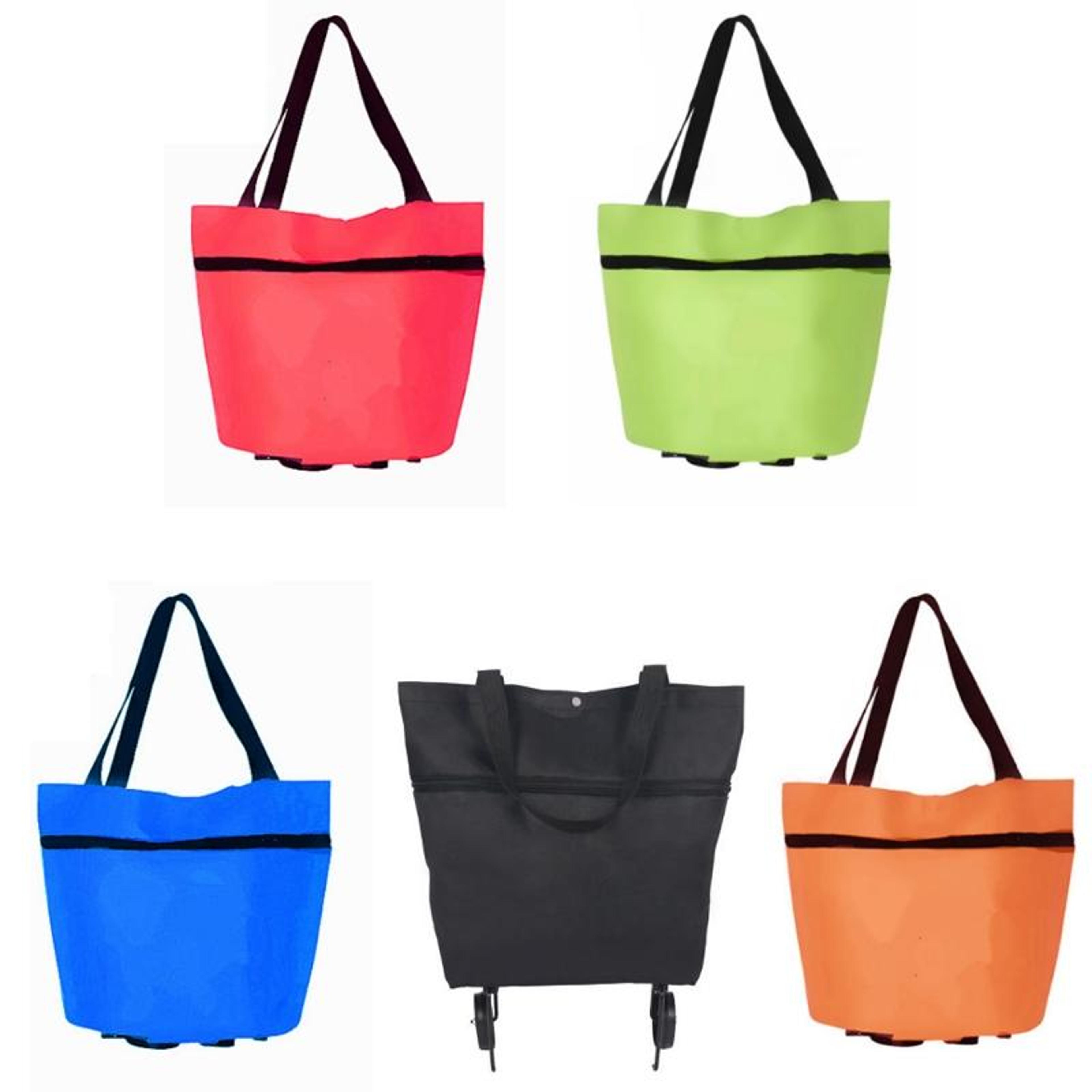 foldable shopping cart rolling grocery tote with wheels