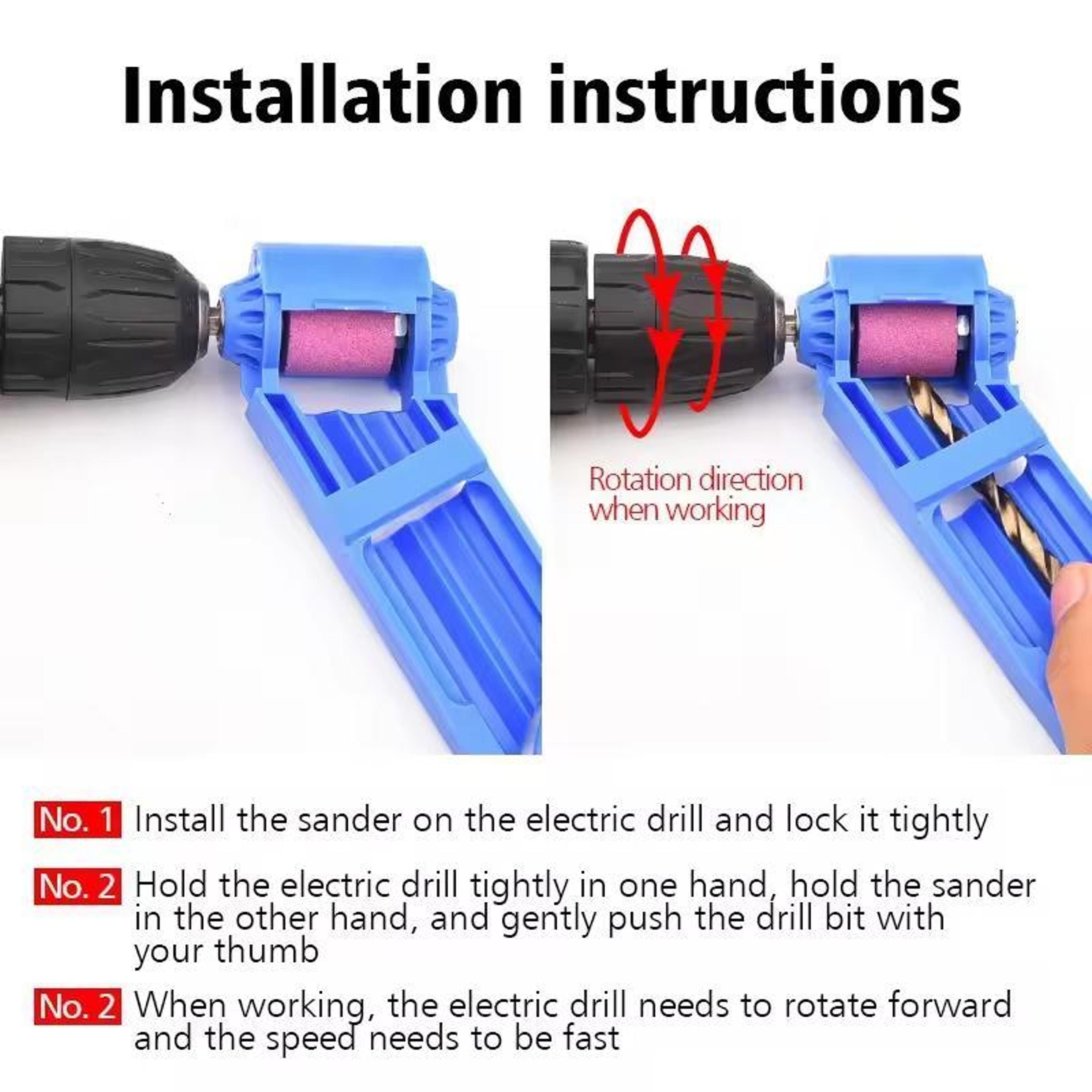 Portable Drill Bit Sharpener Tool Electric Drill Powered Drill Bit Sharpener For Fast Precision Gri 2