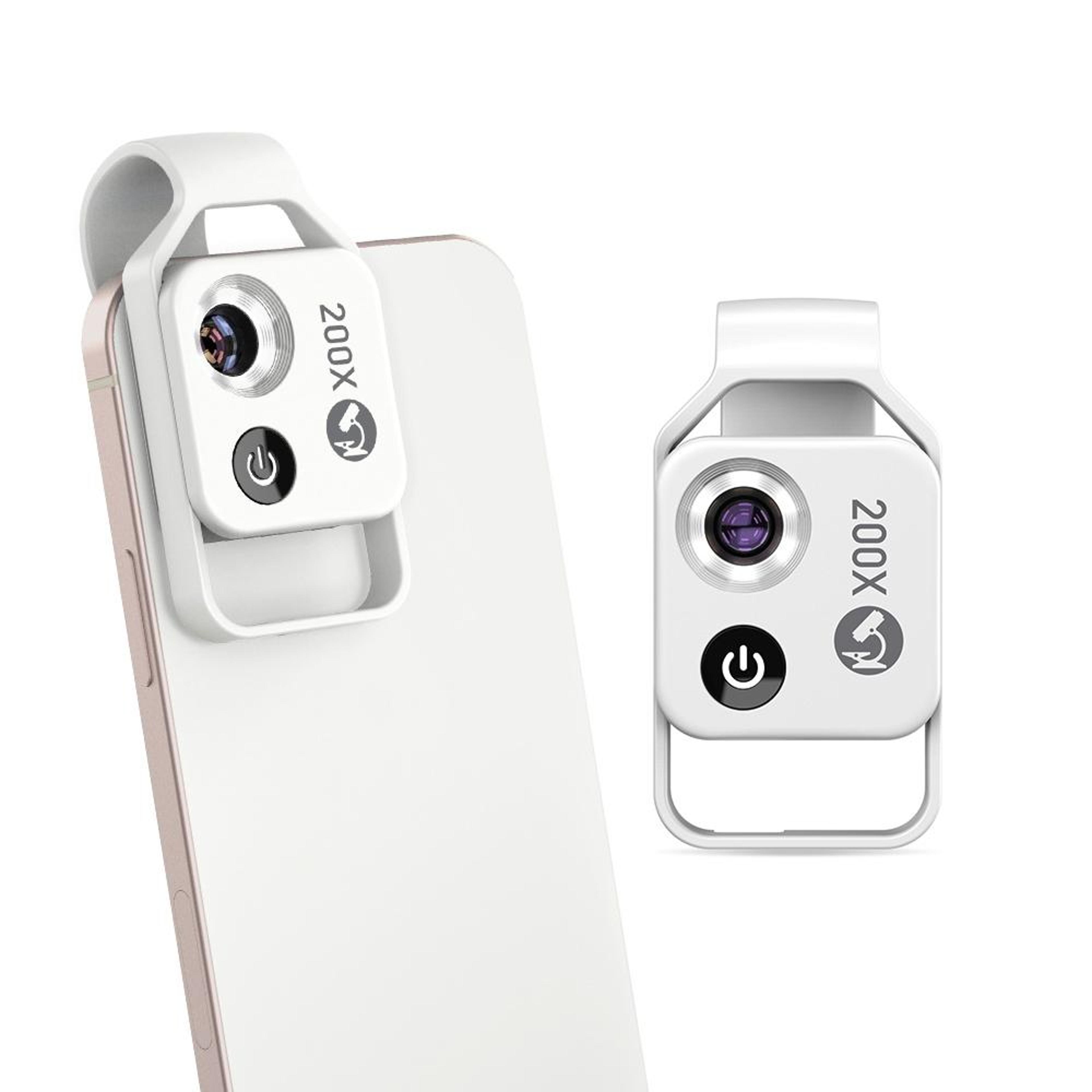 smartphone microscope lens with cpl & led light for kids science exploration