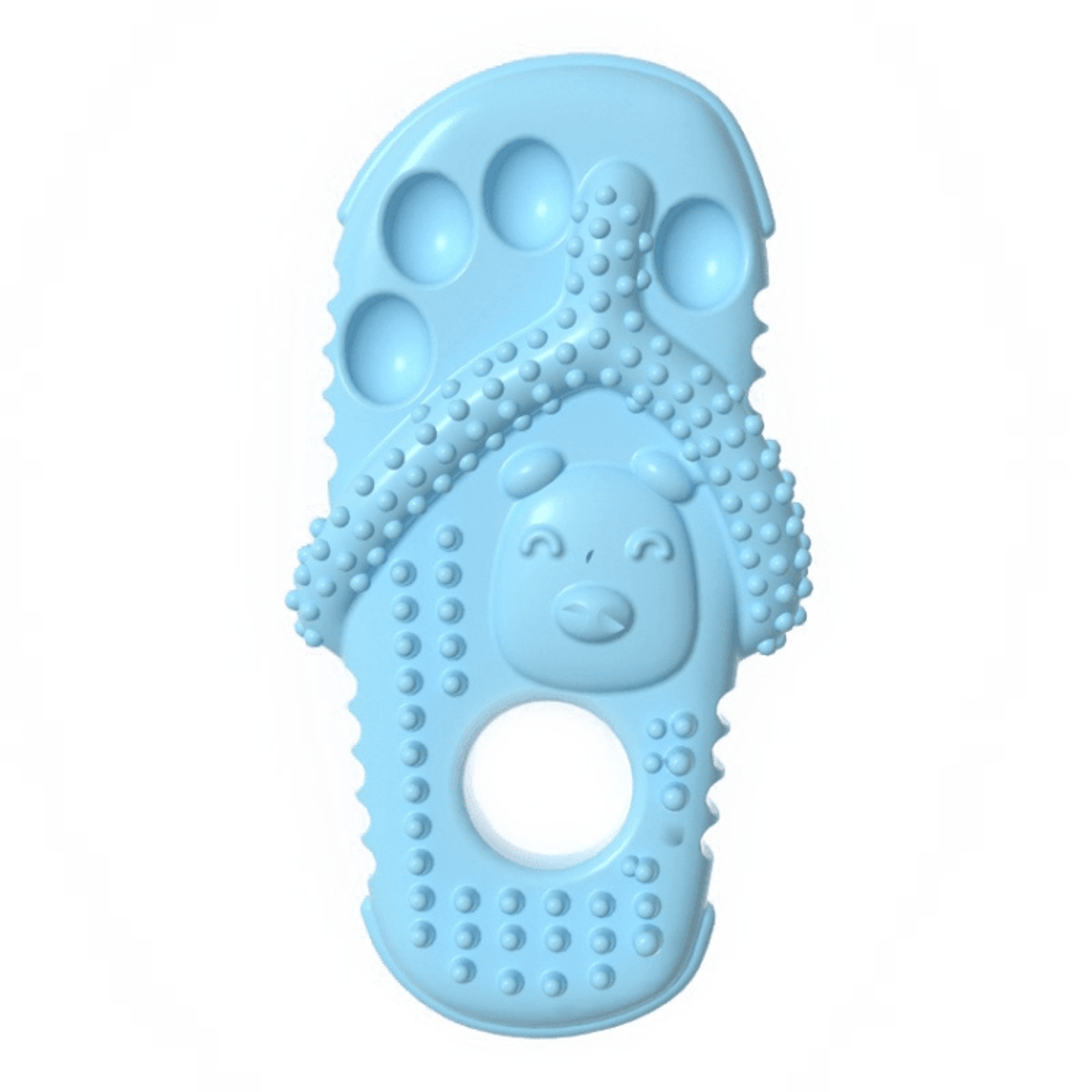 TPR Slippers Dog Chew Toy For Teeth Cleaning Durable Interactive Pet Dental Care Toy Rose Red 12