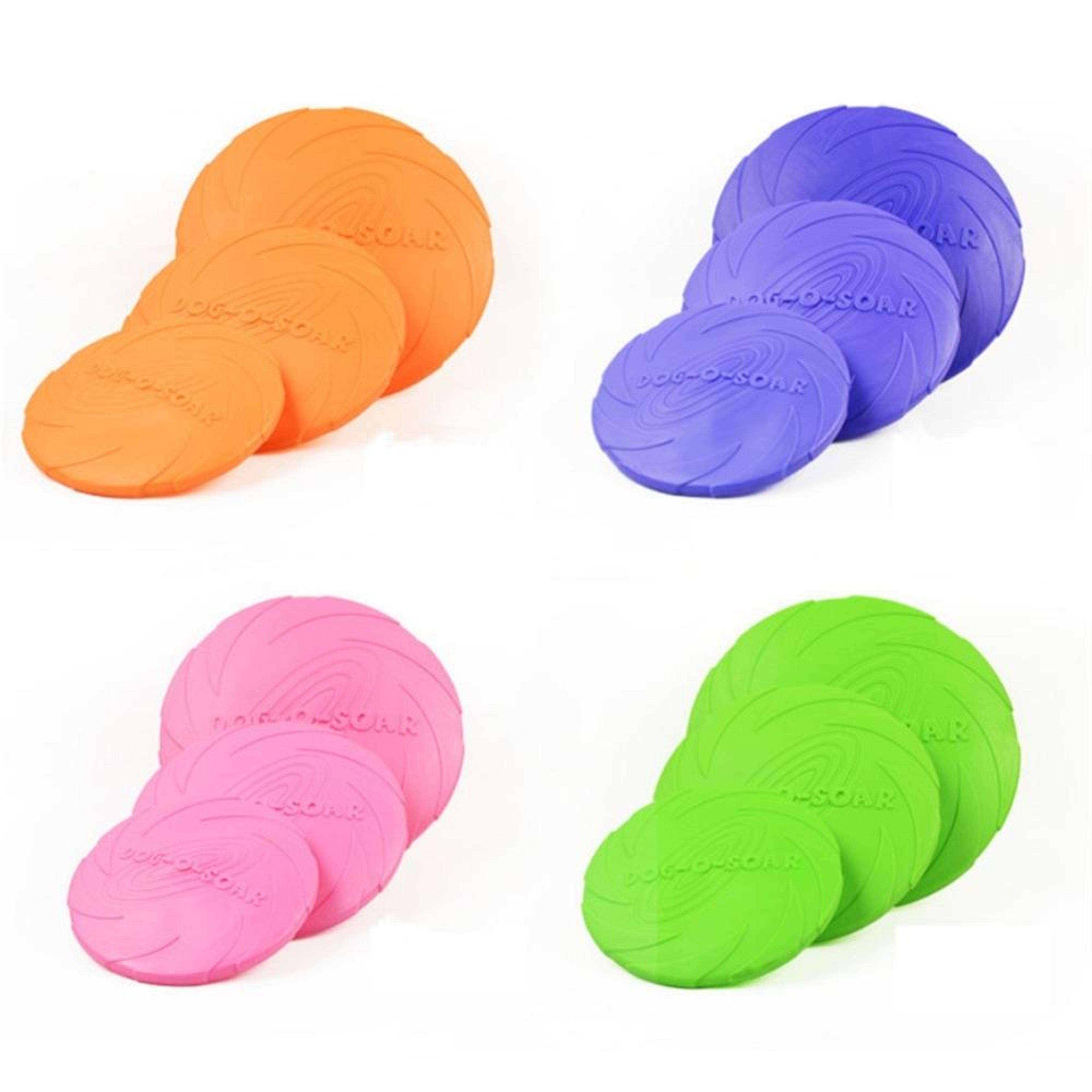 Durable Rubber Dog Flying Disc Toy For Fetch Training Large Dogs 7