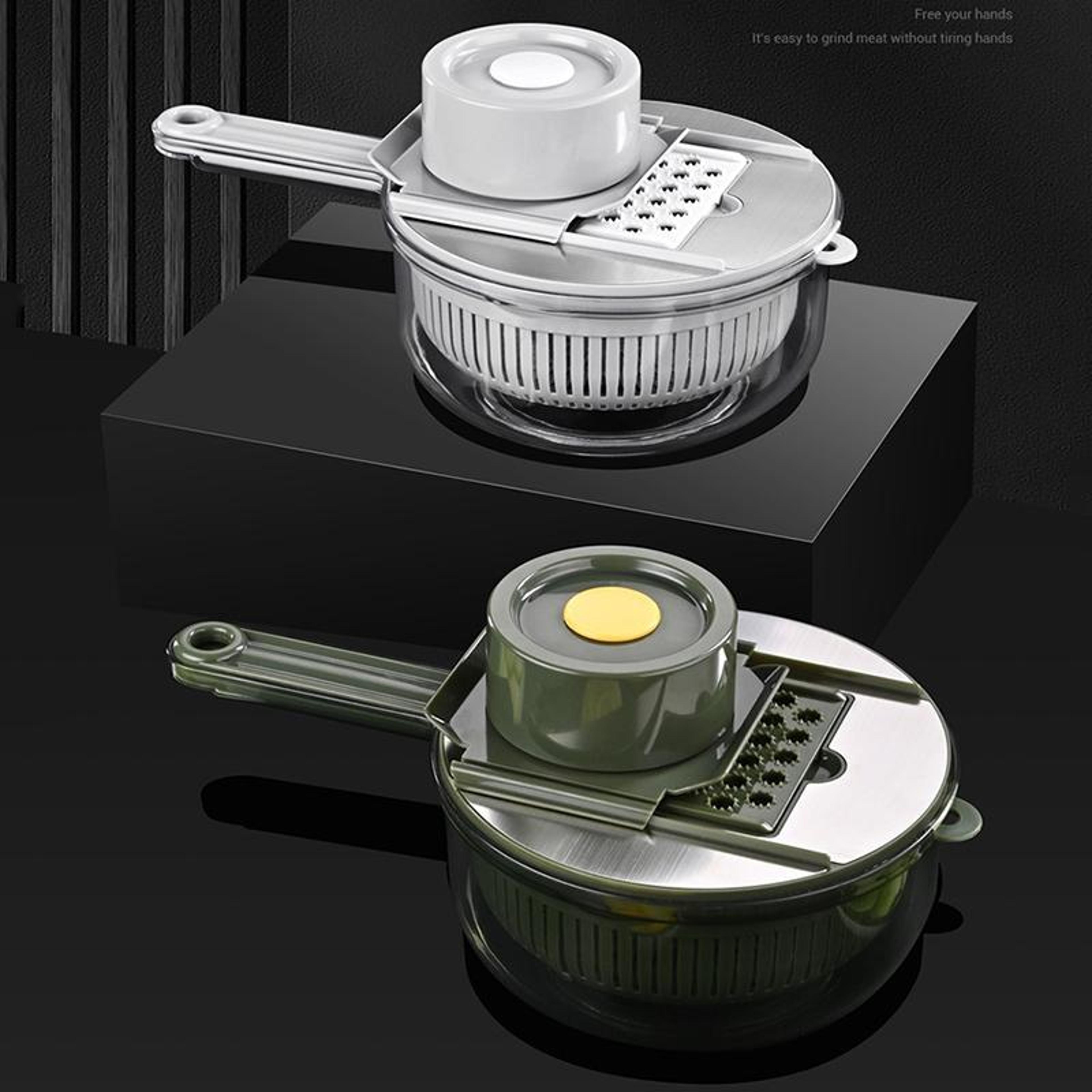 vegetable cutter with hand guard, water filter & storage