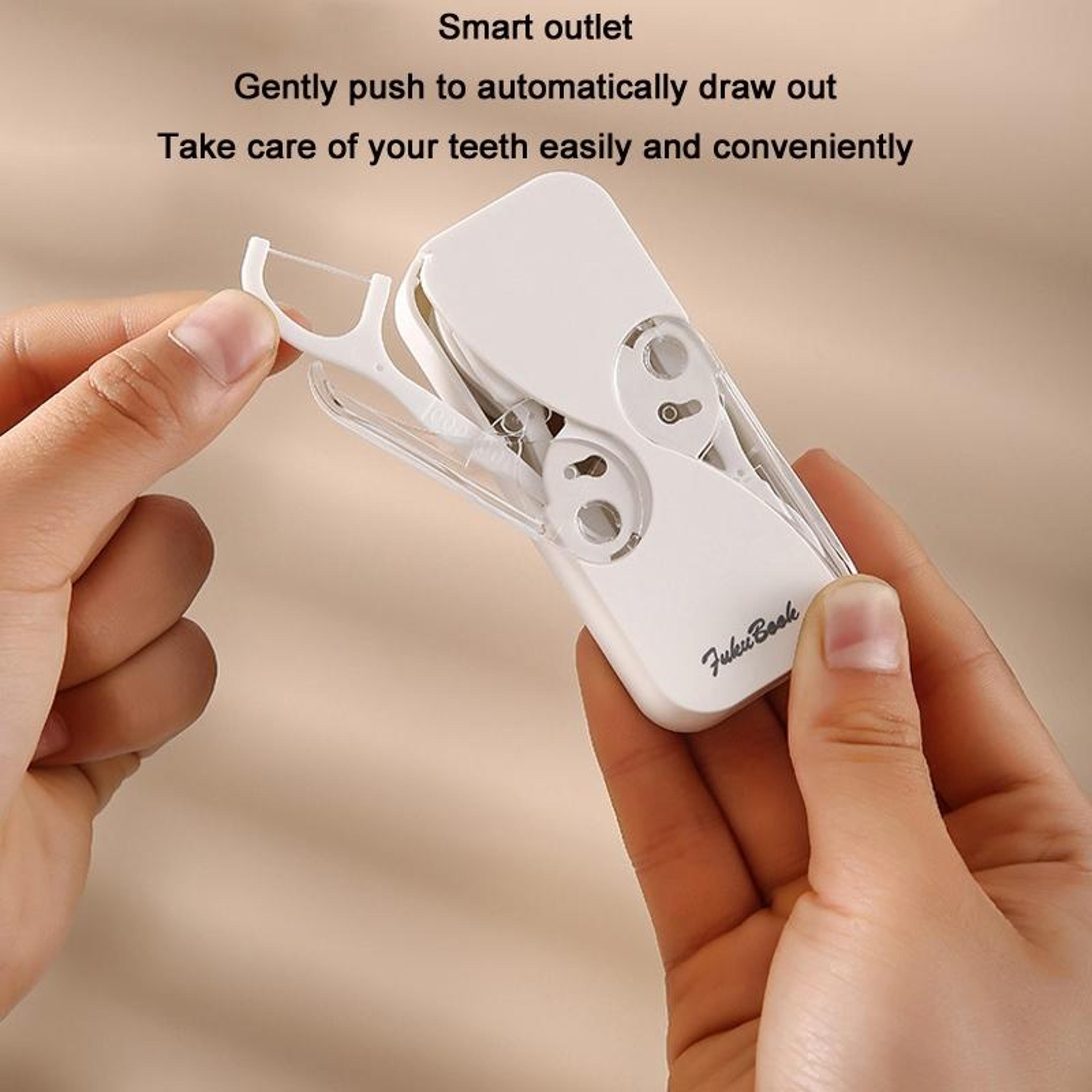 Automatic Floss Dispenser Box Portable Mini Dental Floss Storage Case 3