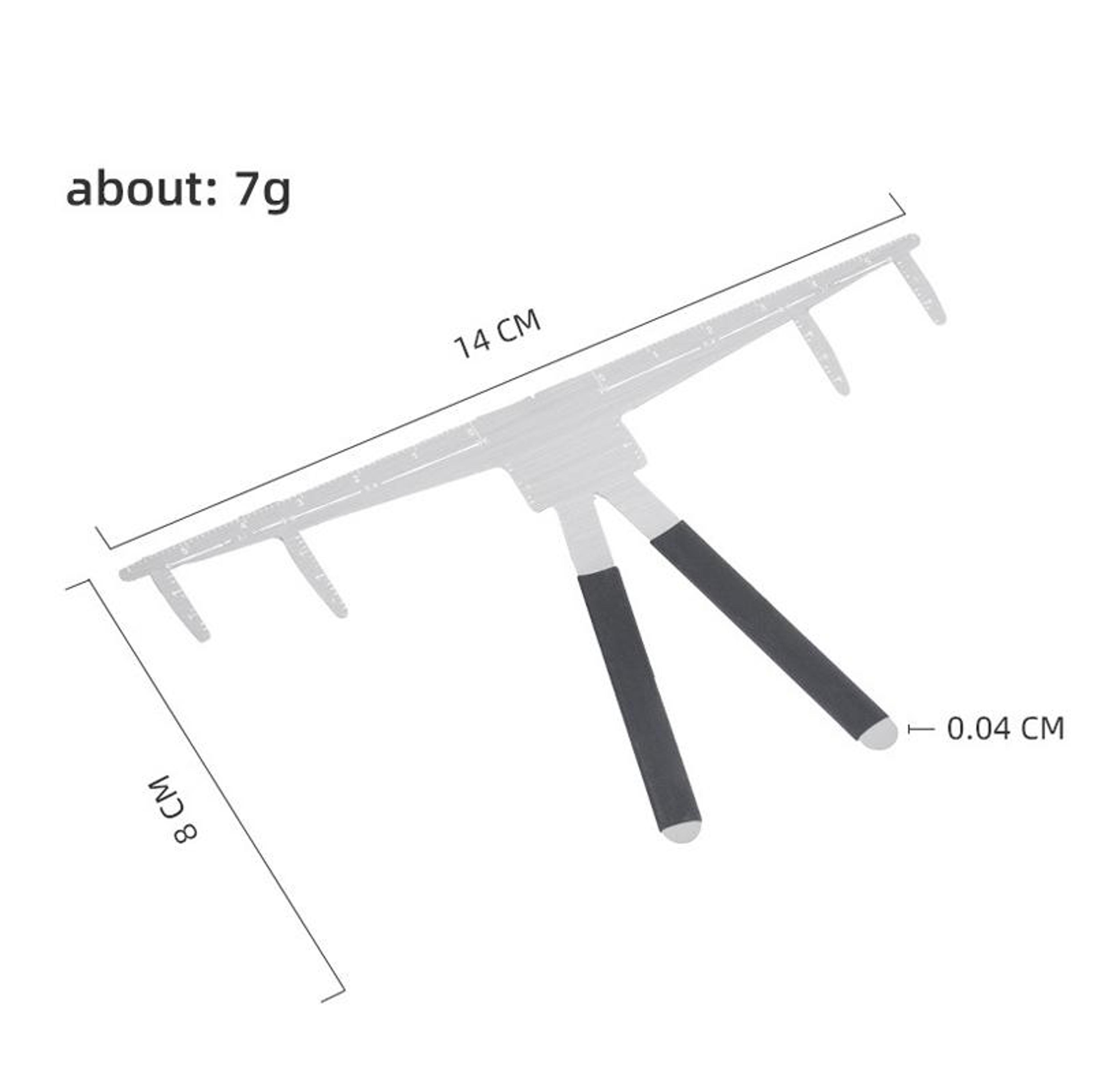 Precision Eyebrow Mapping Ruler Stainless Steel 3 Point Brow Shaping Tool 3