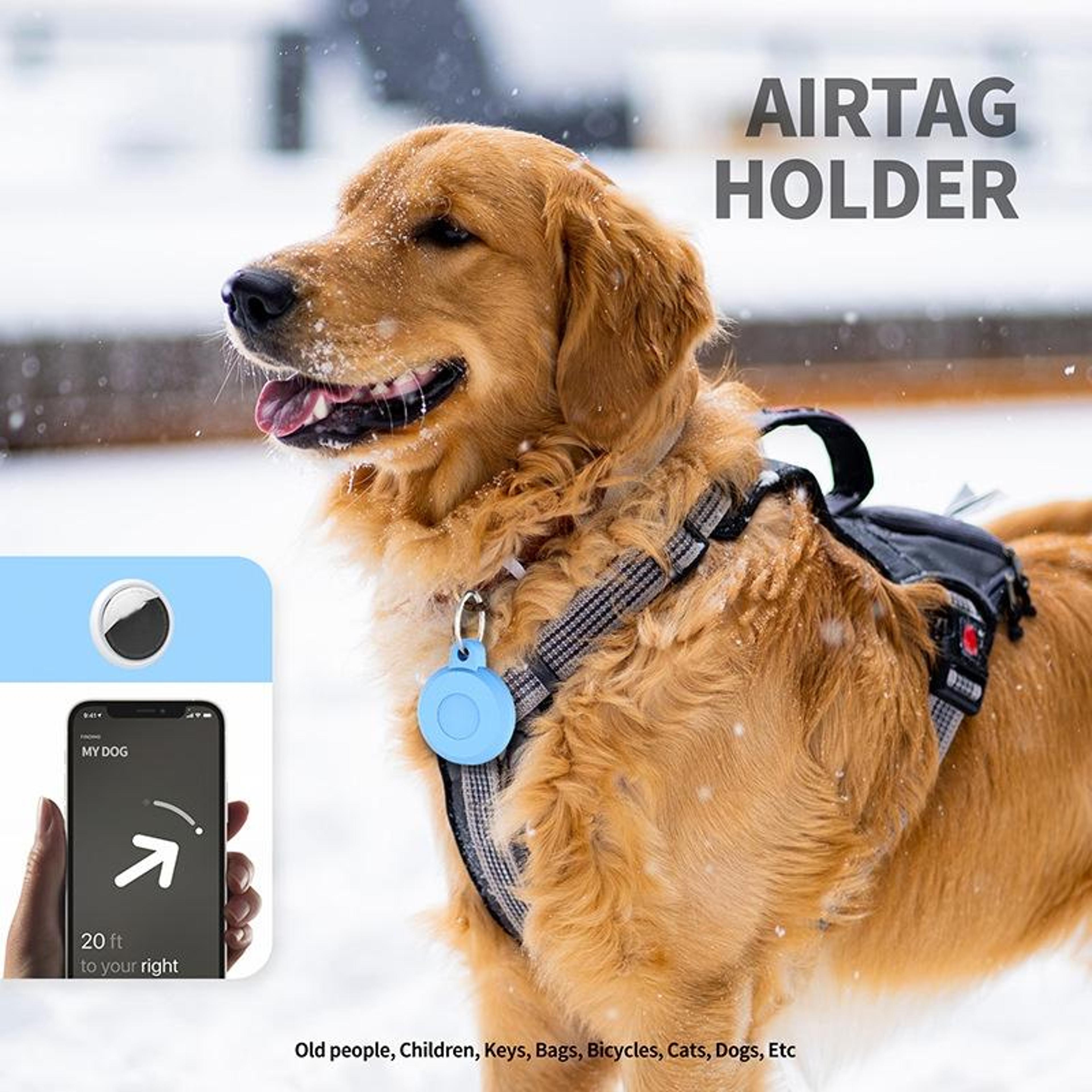 waterproof airtag pet collar holder for dogs and cats