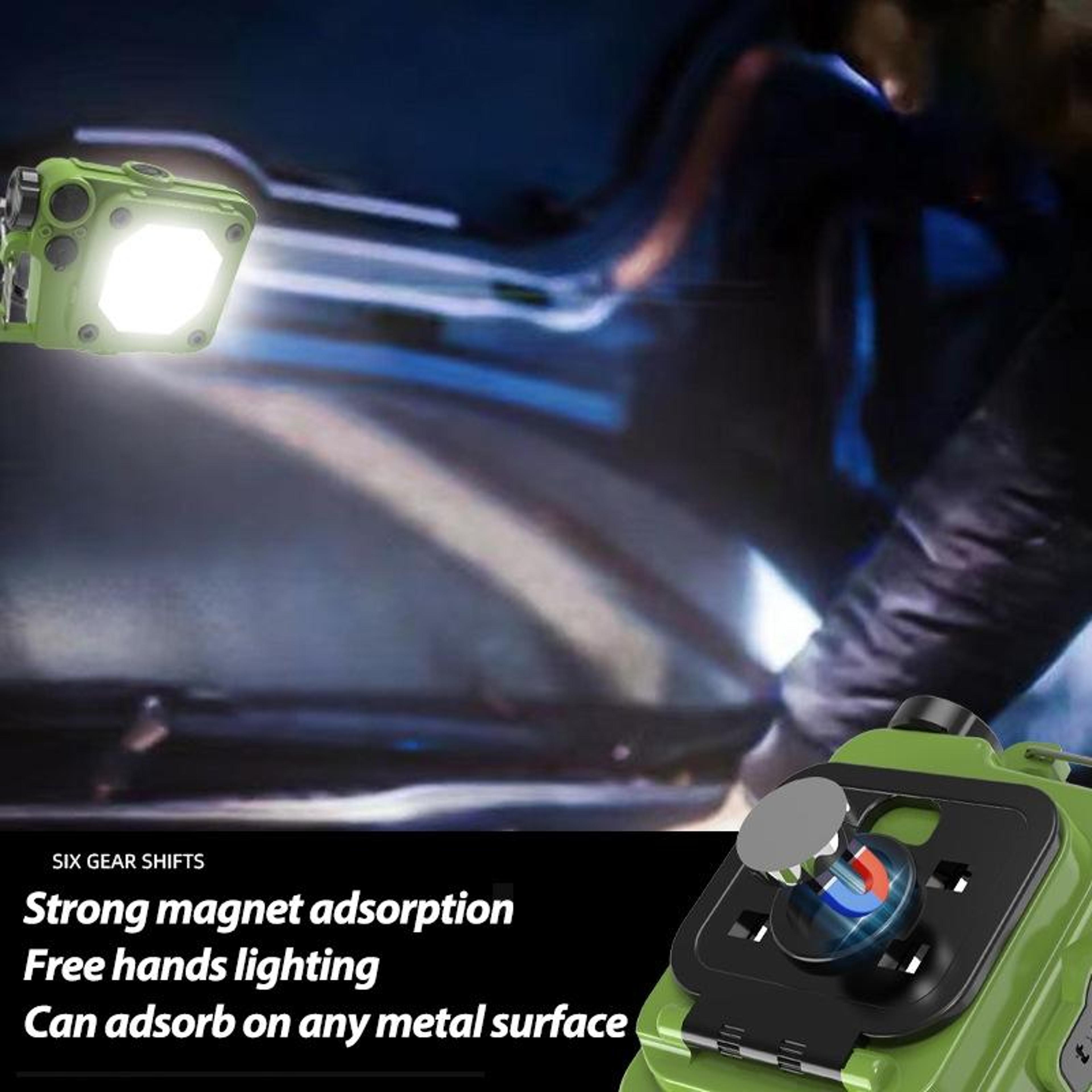 Mini Keychain COB Flashlight USB Rechargeable Magnetic Work Light For Camping  Emergency Use 8