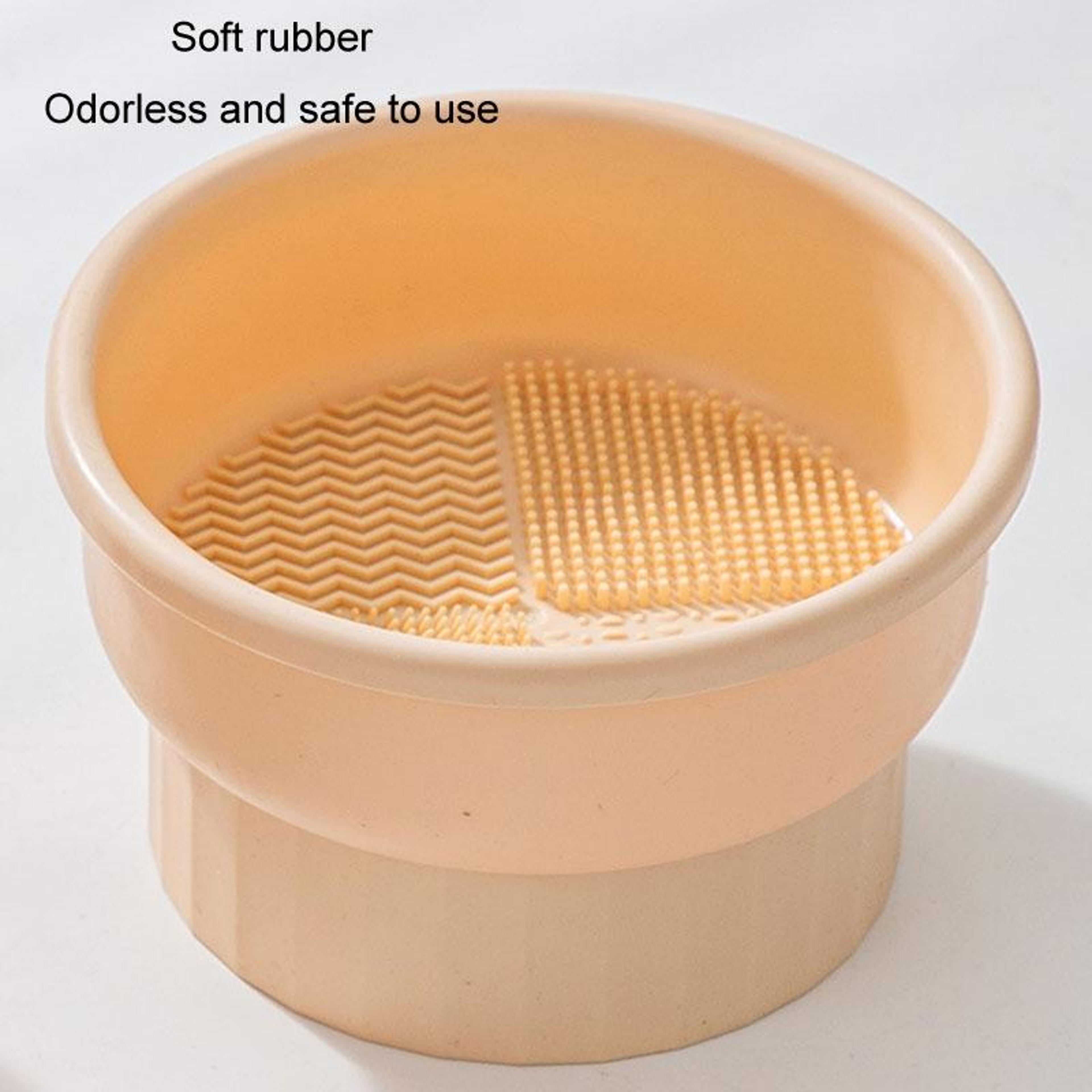 Silicone Makeup Brush Cleaner Bowl With Drying Rack And Storage For Beauty Tools 7