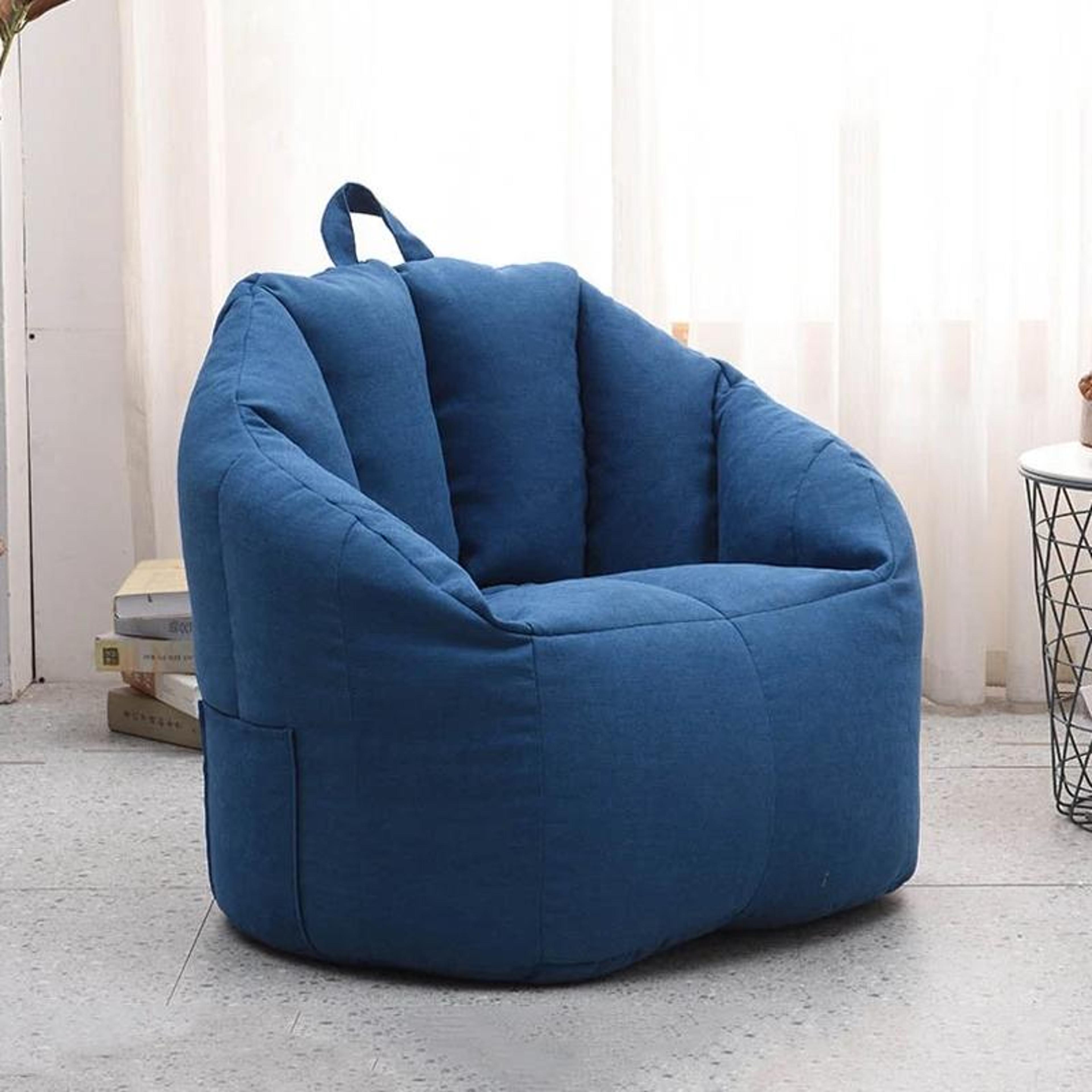 Removable Washable Lazy Sofa Chair With Side Pockets Soft Floor Sofa For Small Spaces 6