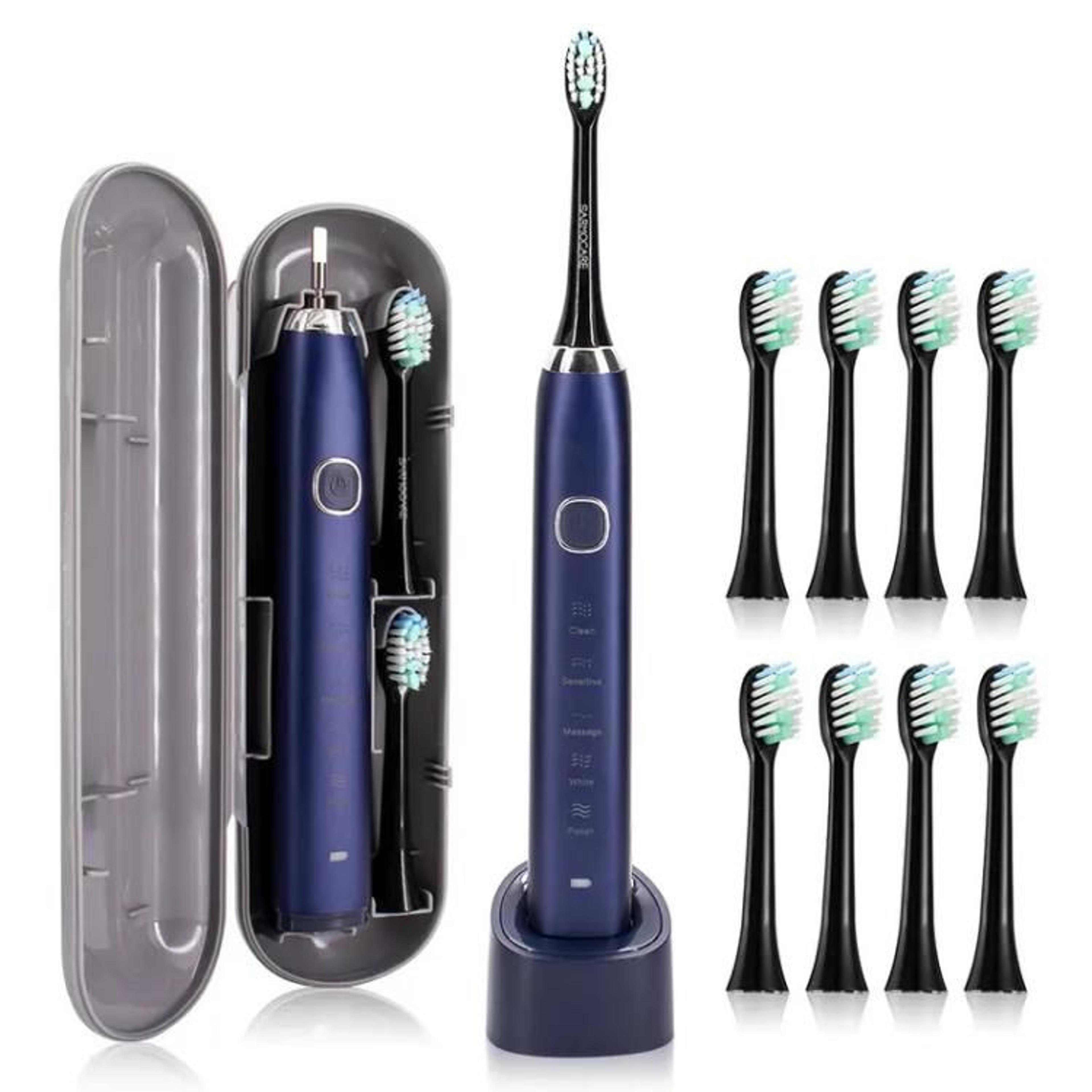 IPX7 Waterproof Sonic Electric Toothbrush With 8 Brush Heads And 5 Modes 13