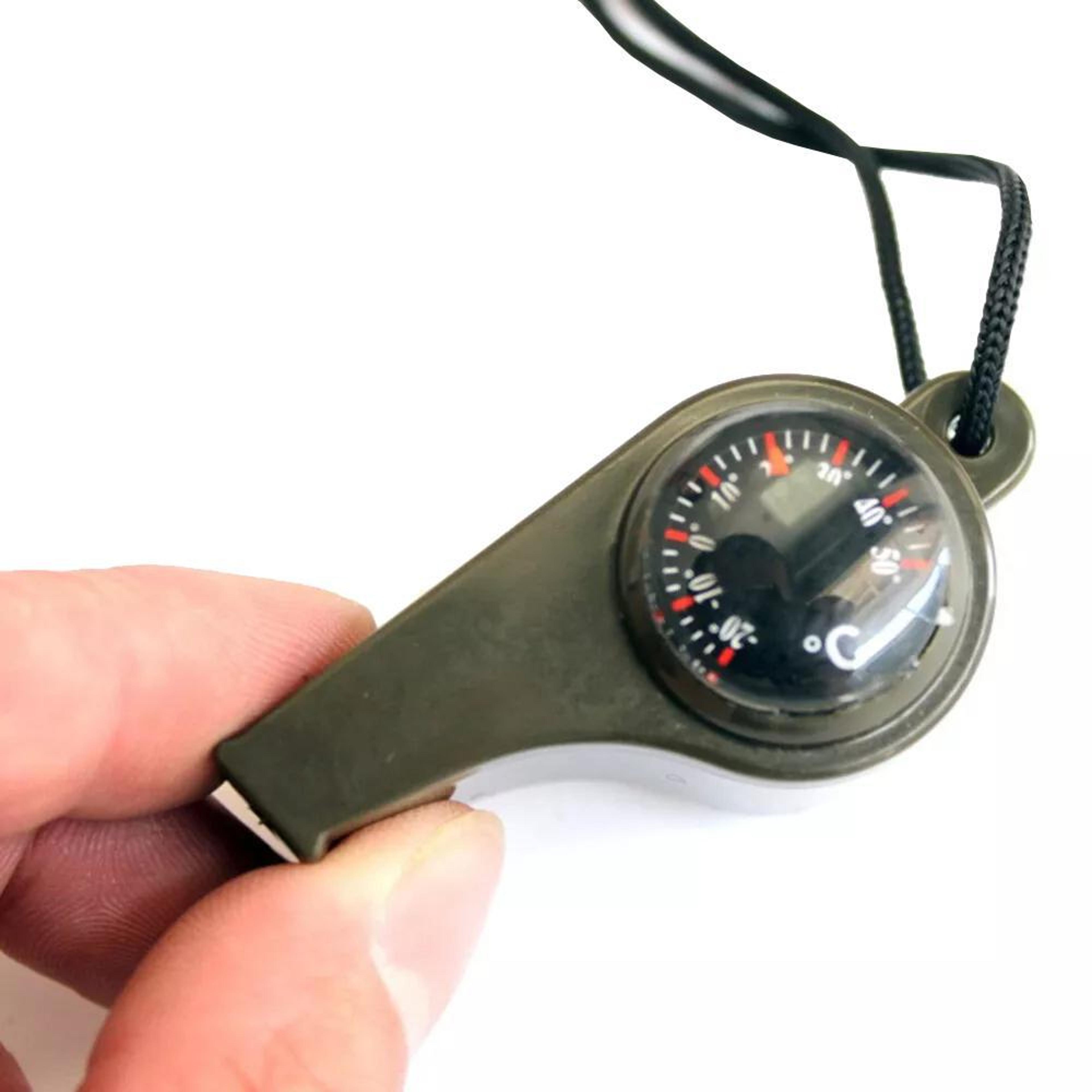 Outdoor Survival Whistle With Built In Outdoor Compass Thermometer For Hiking  Camping 1