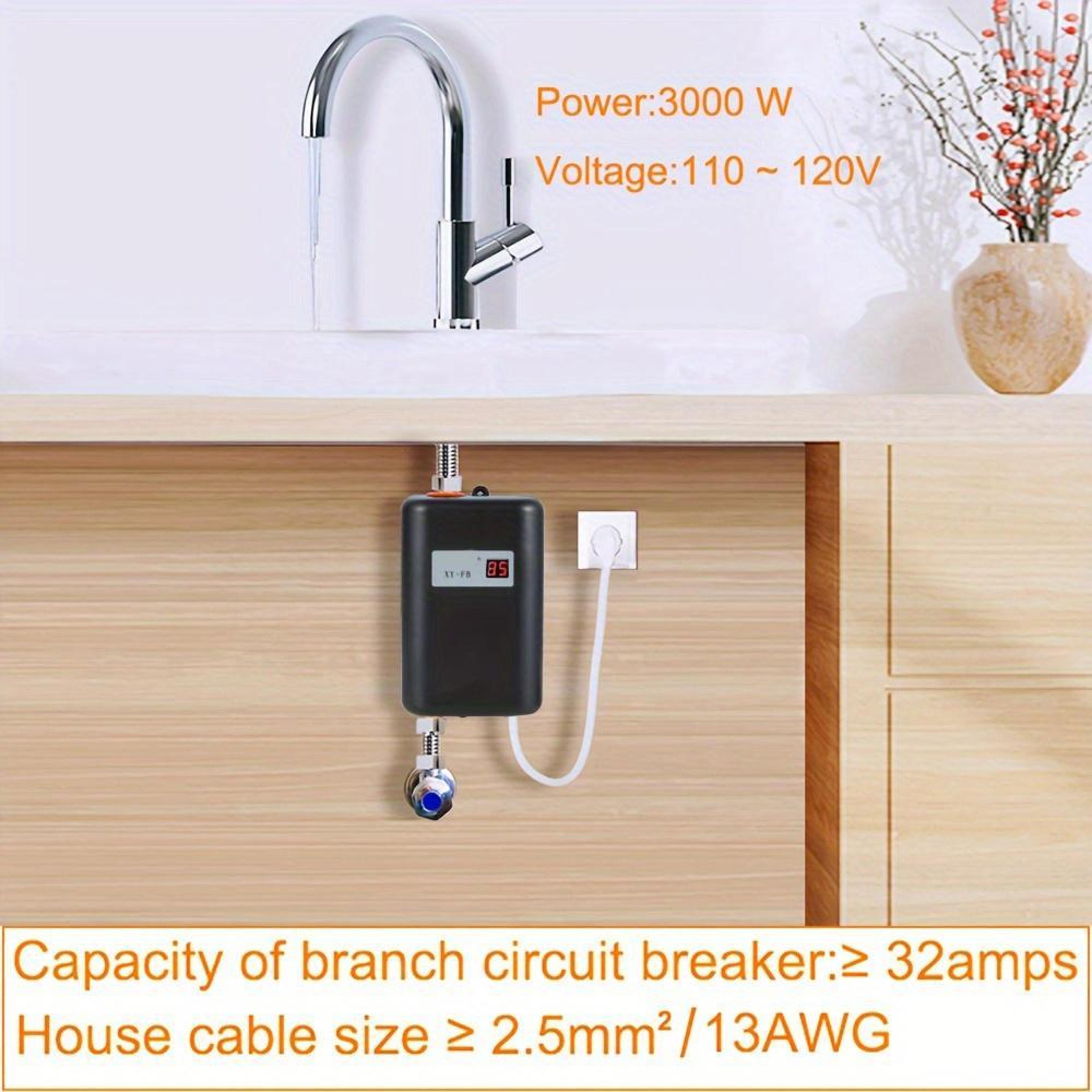 Tankless Electric Water Heater For Kitchen And Bathroom Instant Hot Water 7