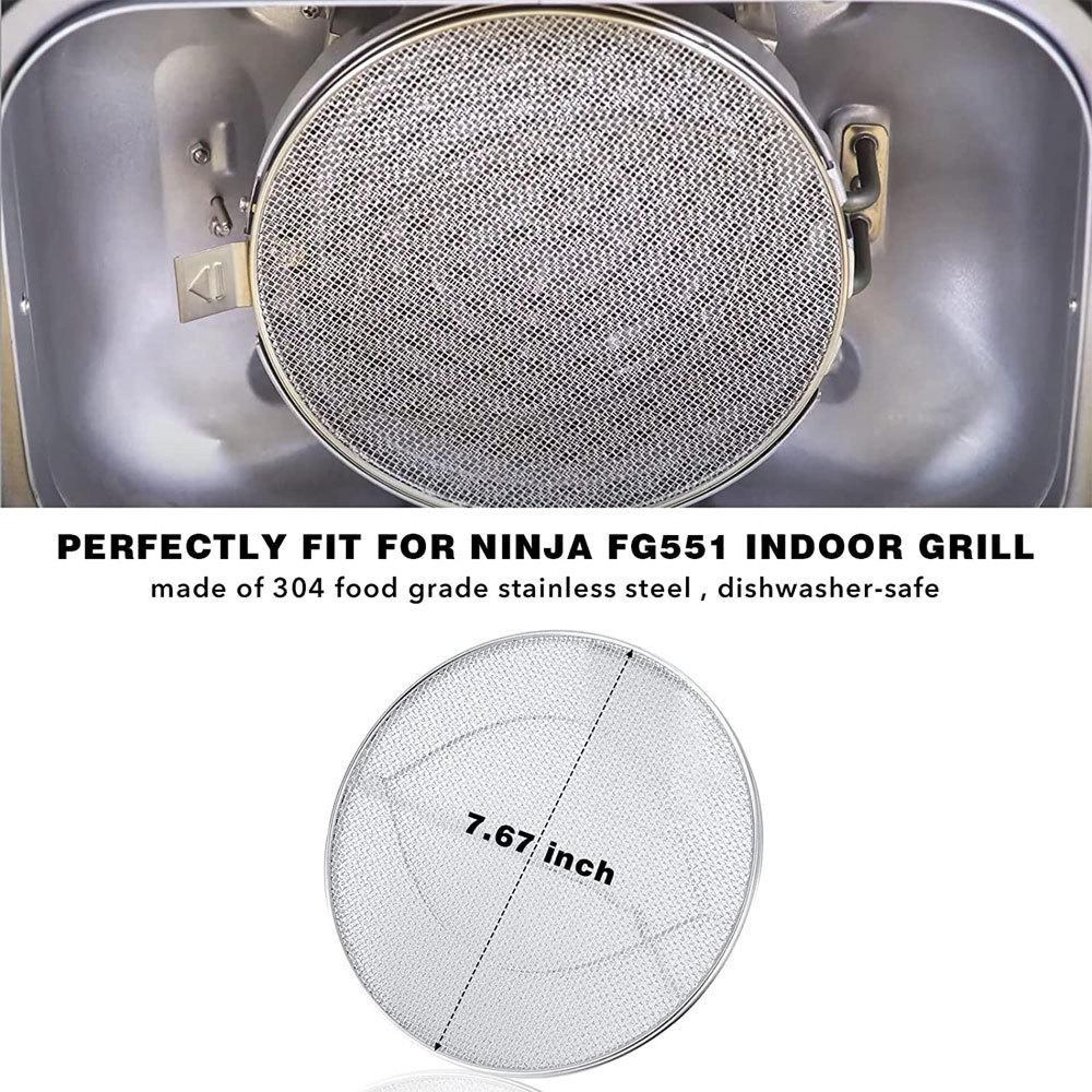 Ninja Air Fryer Splatter Guard Double Layer Stainless Steel Screen 767 Inch Oil Splash Protector 2