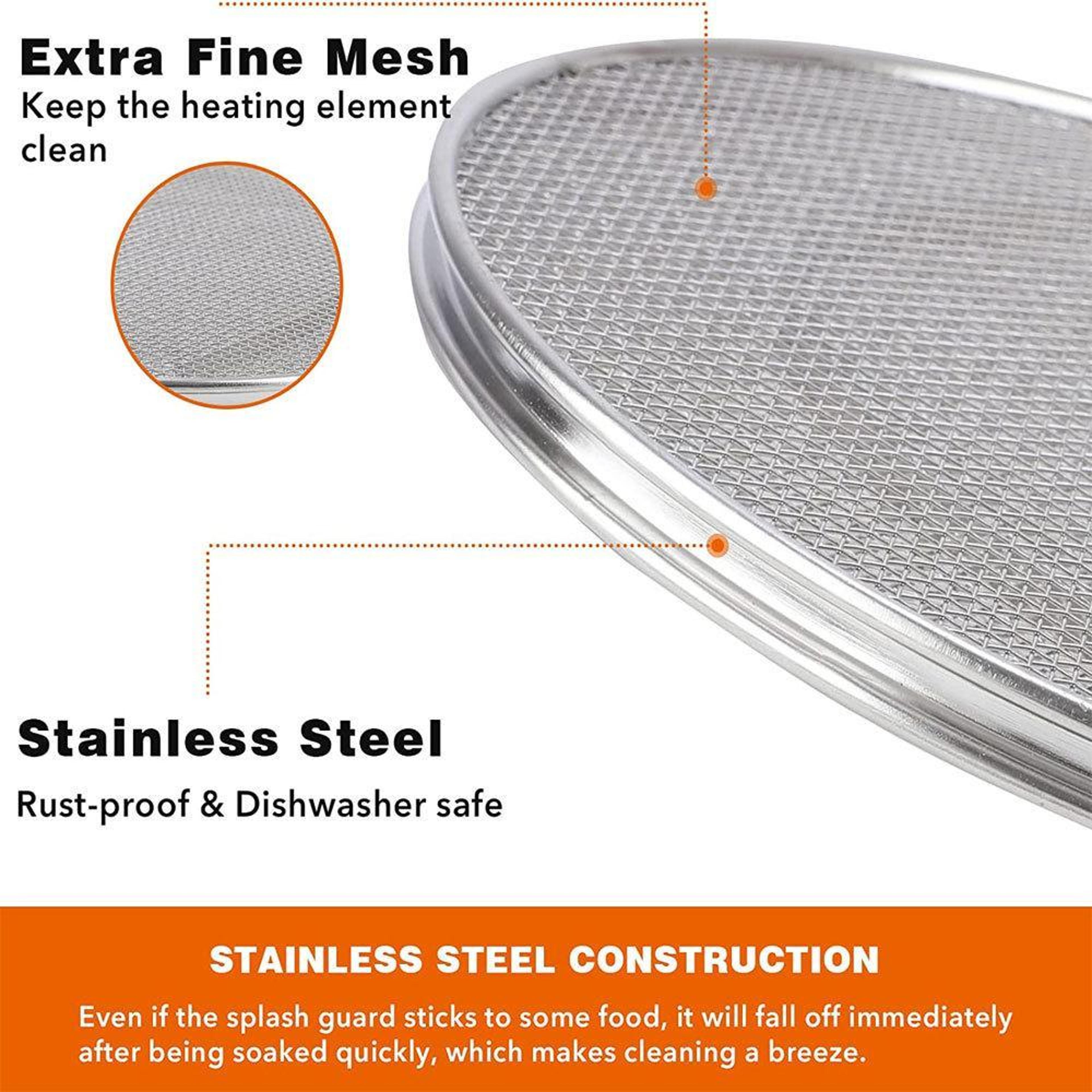 Ninja Air Fryer Splatter Guard Double Layer Stainless Steel Screen 767 Inch Oil Splash Protector 3