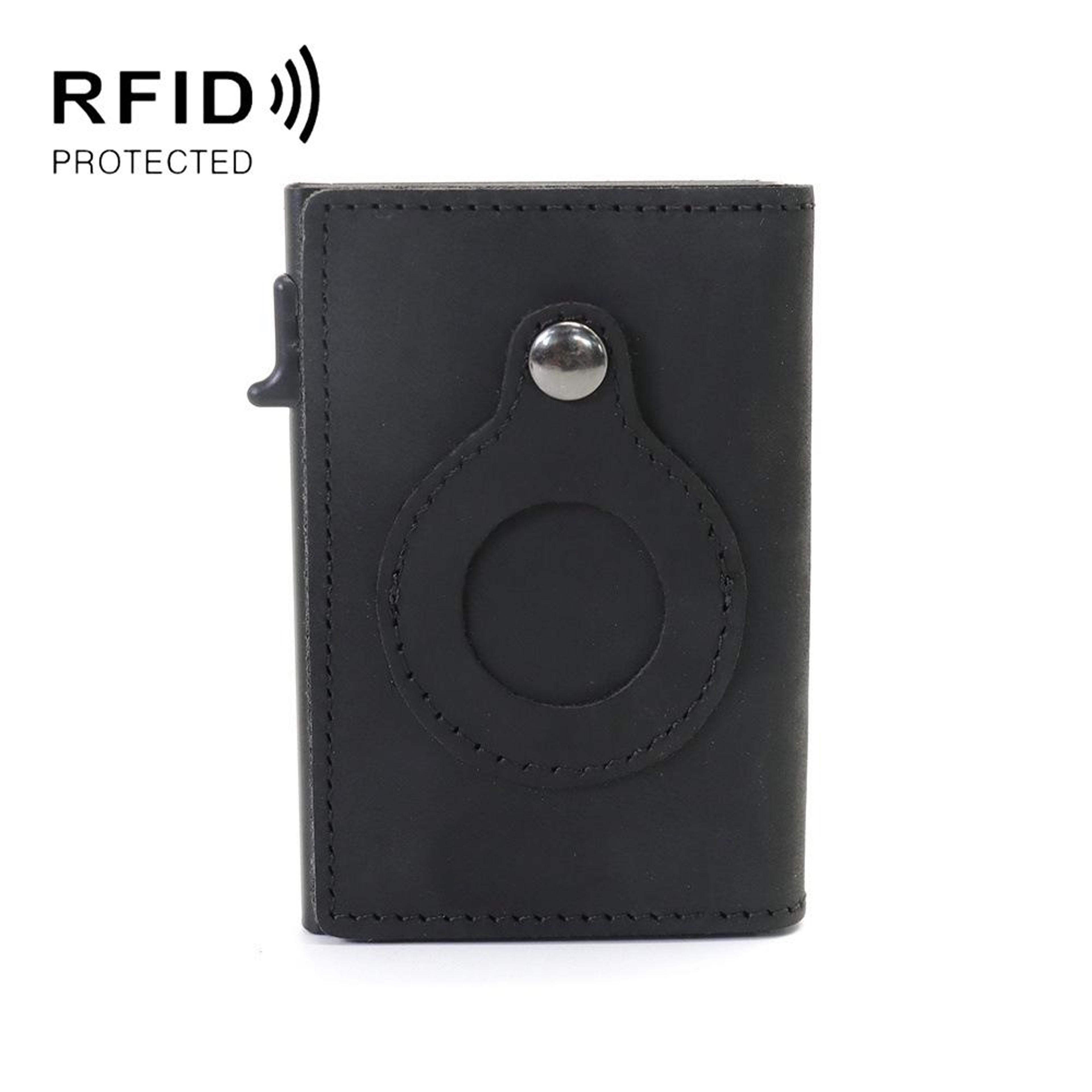 Anti Theft AirTag Wallet Slim RFID Card Holder Leather Magnetic Wallet For Men 8