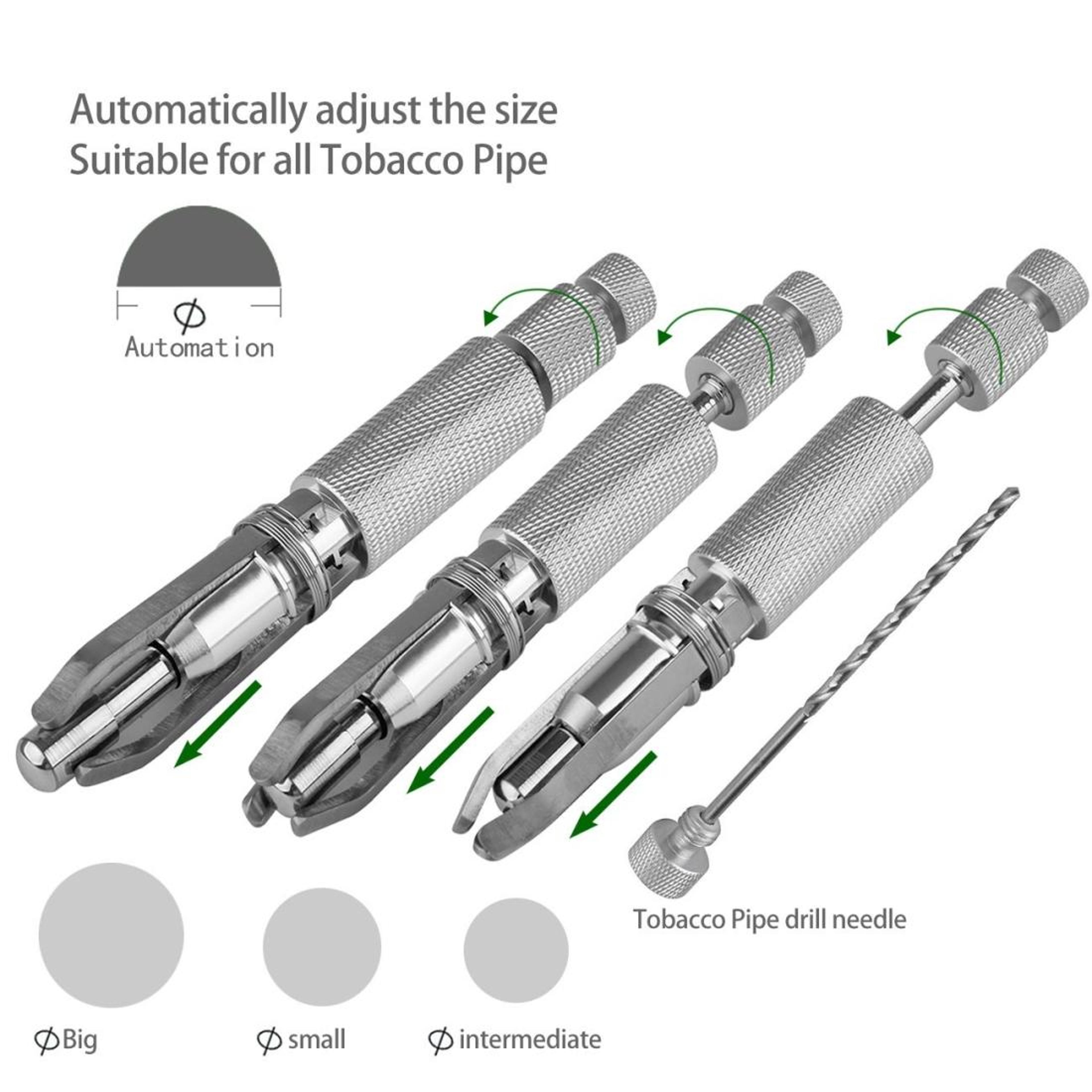 Adjustable Pipe Carbon Reamer Tool With Needle Cleaner For Tobacco Pipes 5