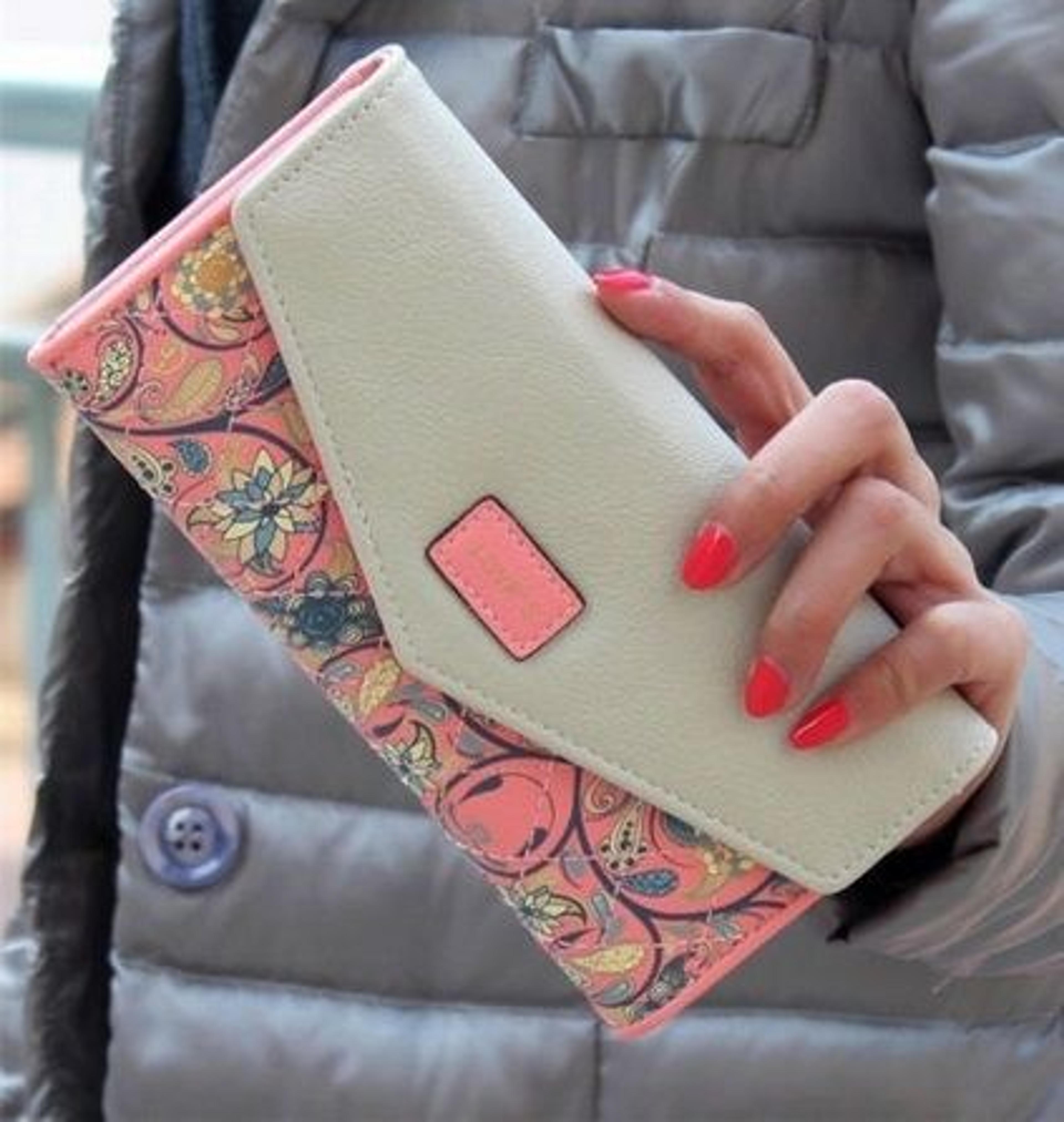 Vintage Floral PU Leather Wallet For Women With Coin Pocket  Card Organizer 5