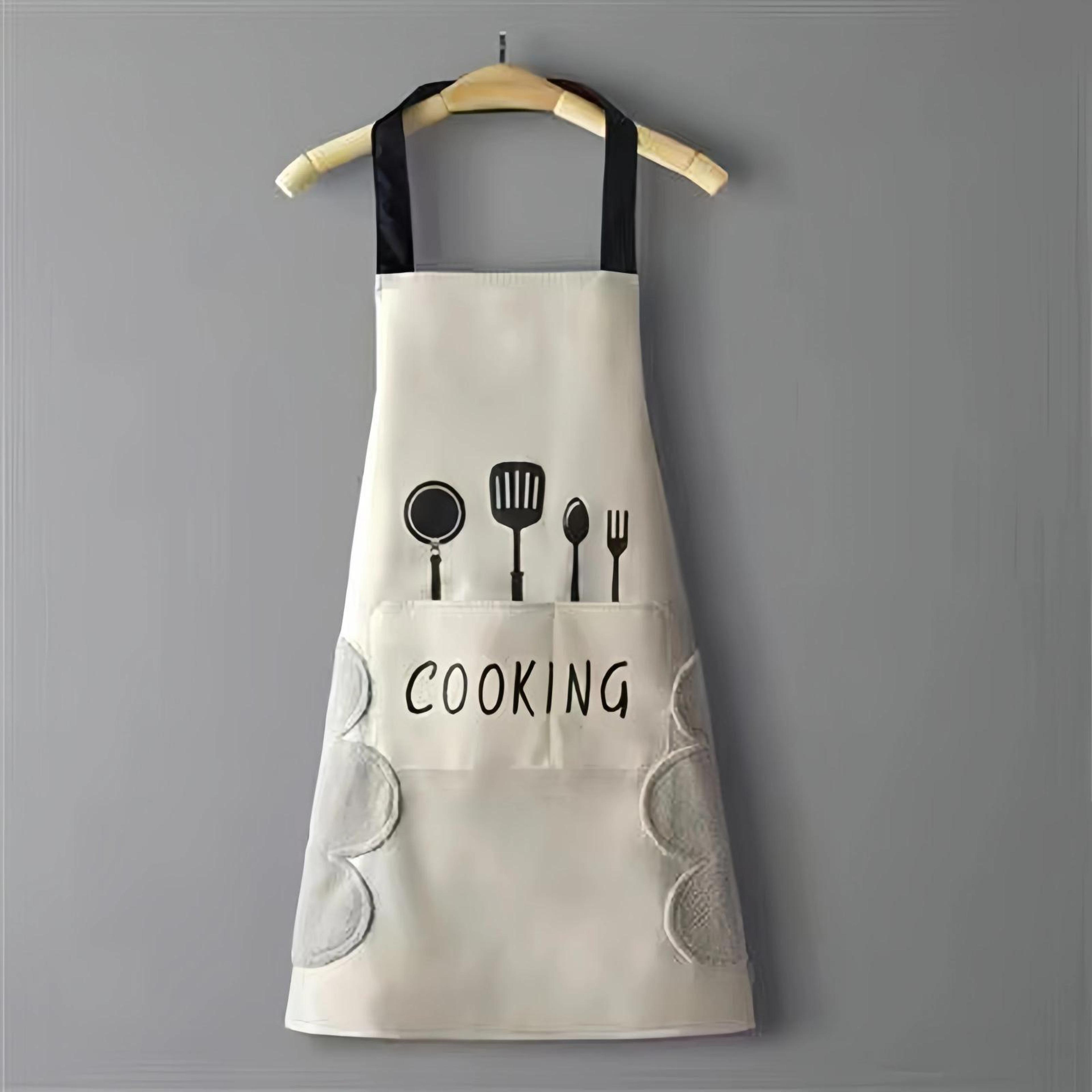 Waterproof Apron With Phone Pocket  OilResistant Kitchen Smock 6